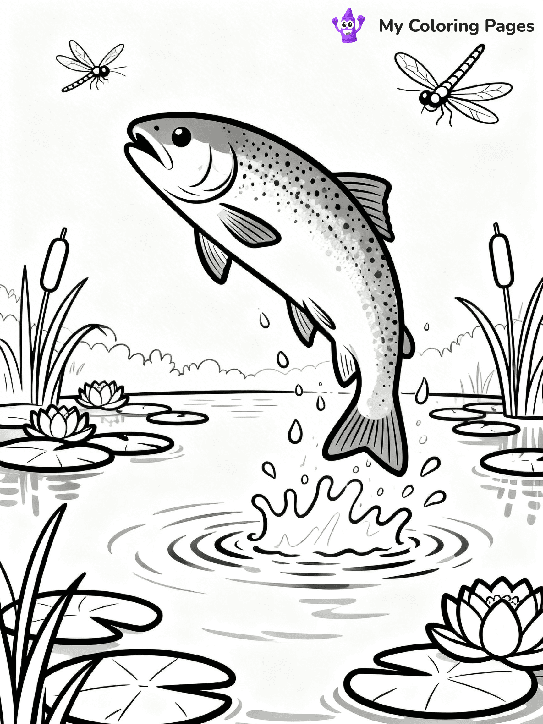Salmon Coloring Pages - 21