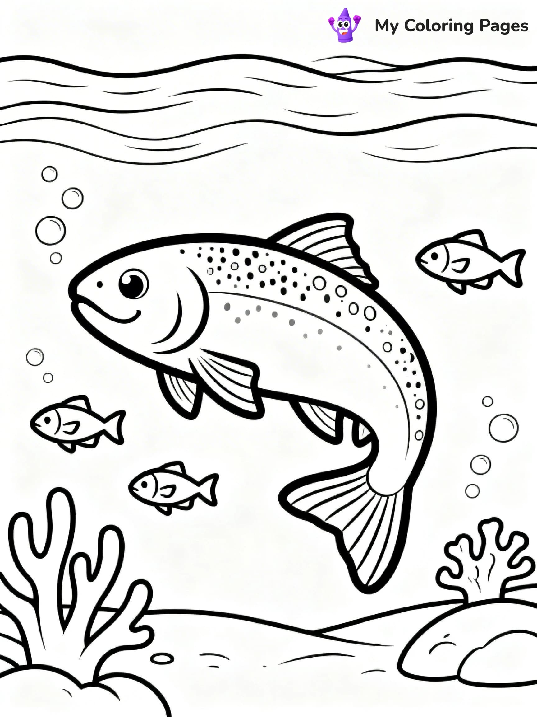 Salmon Coloring Pages - 19