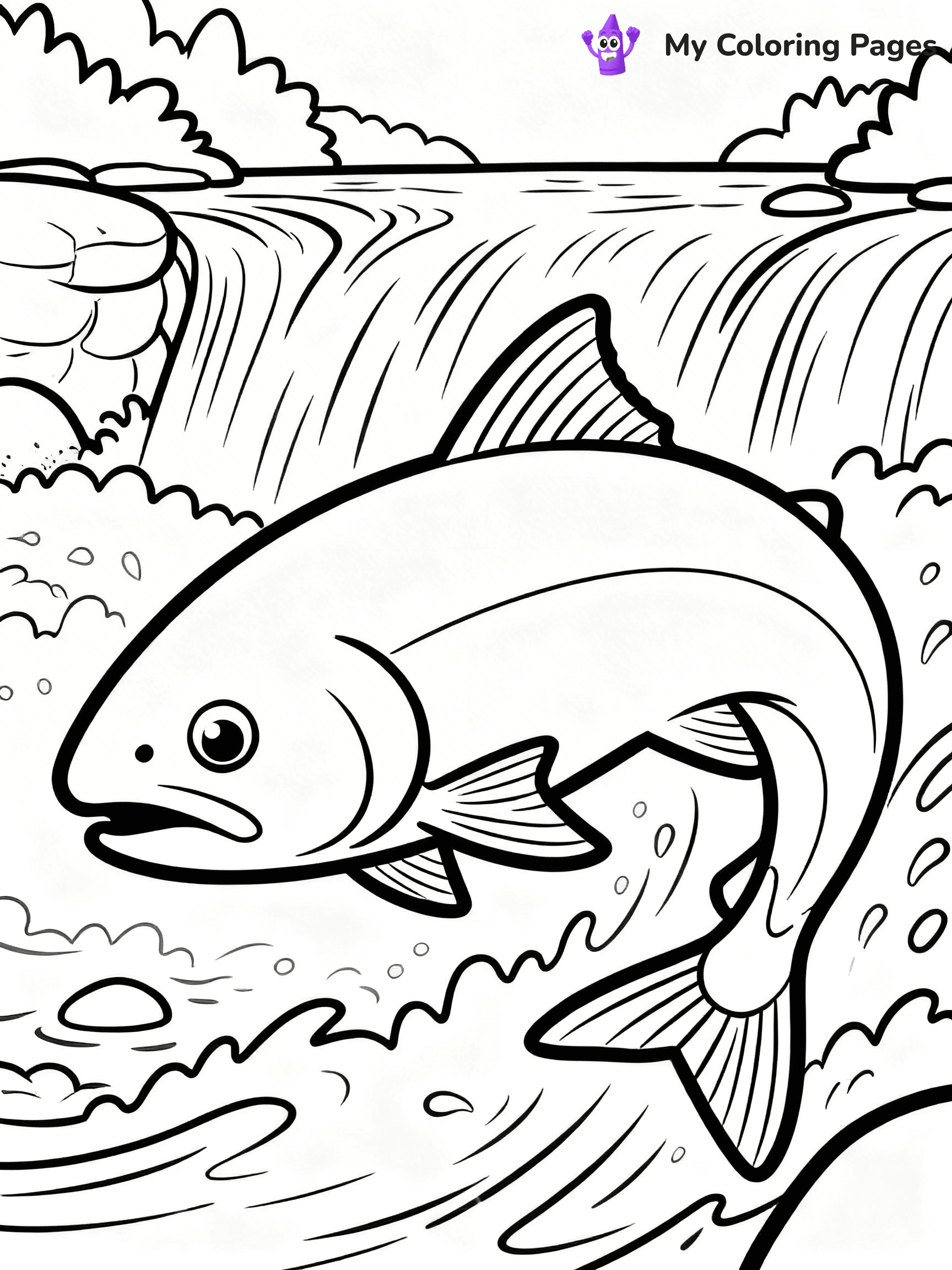 Salmon Coloring Pages - 12