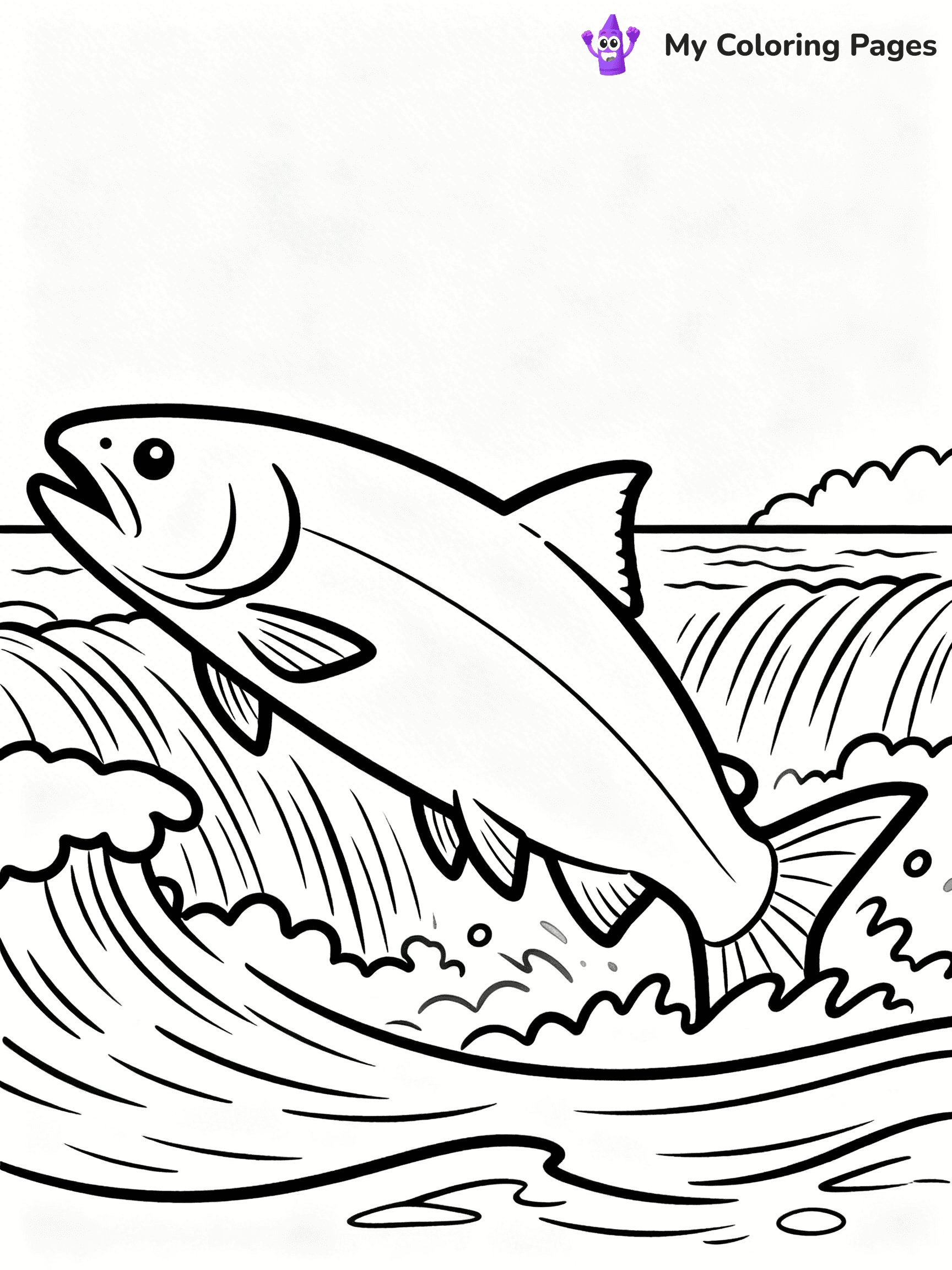 Salmon Coloring Pages - 11