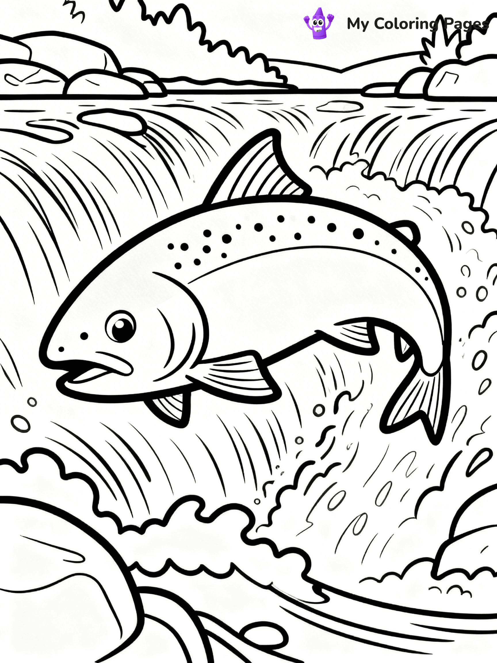 Salmon Coloring Pages - 9