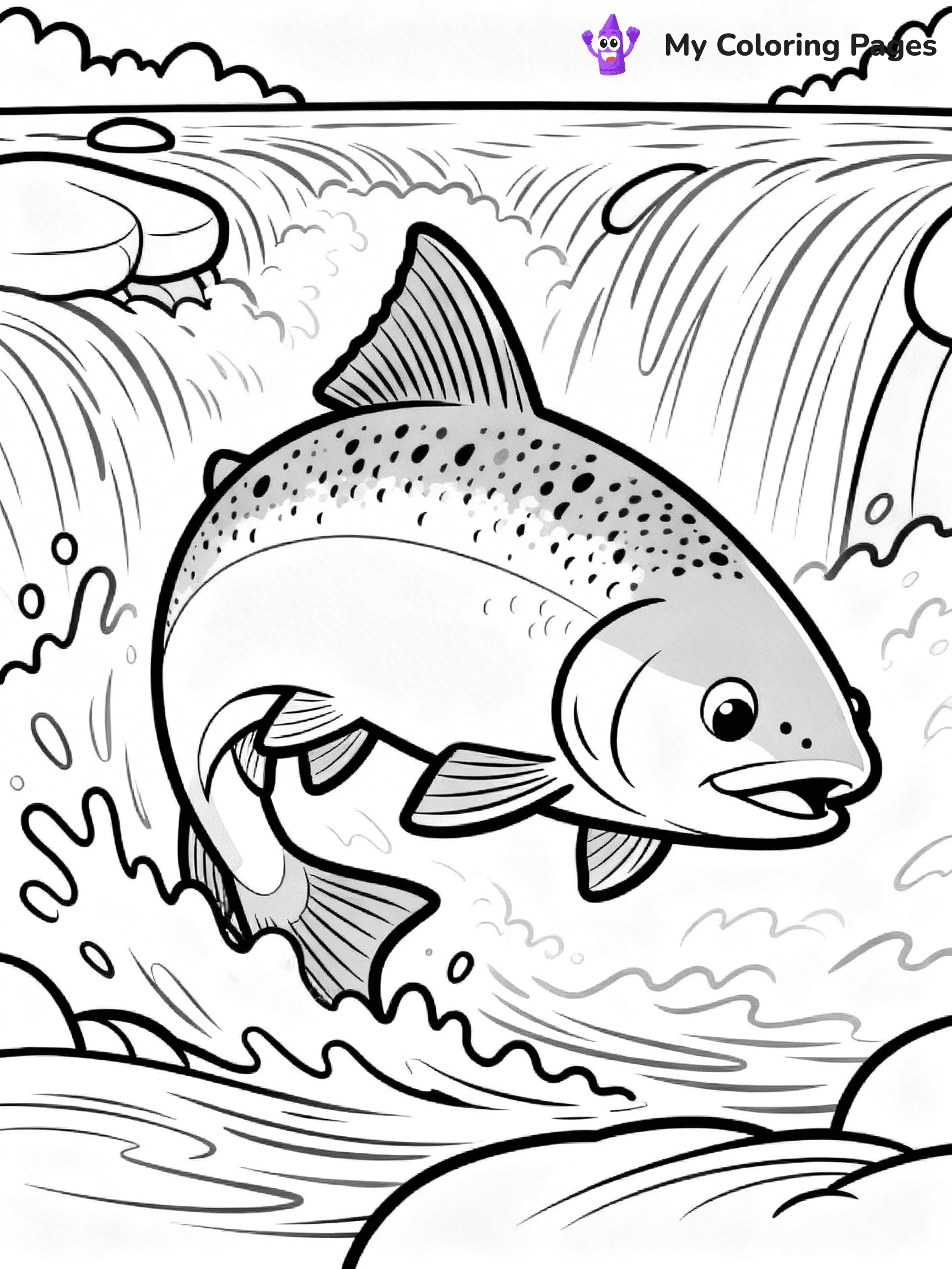 Salmon Coloring Pages - 8