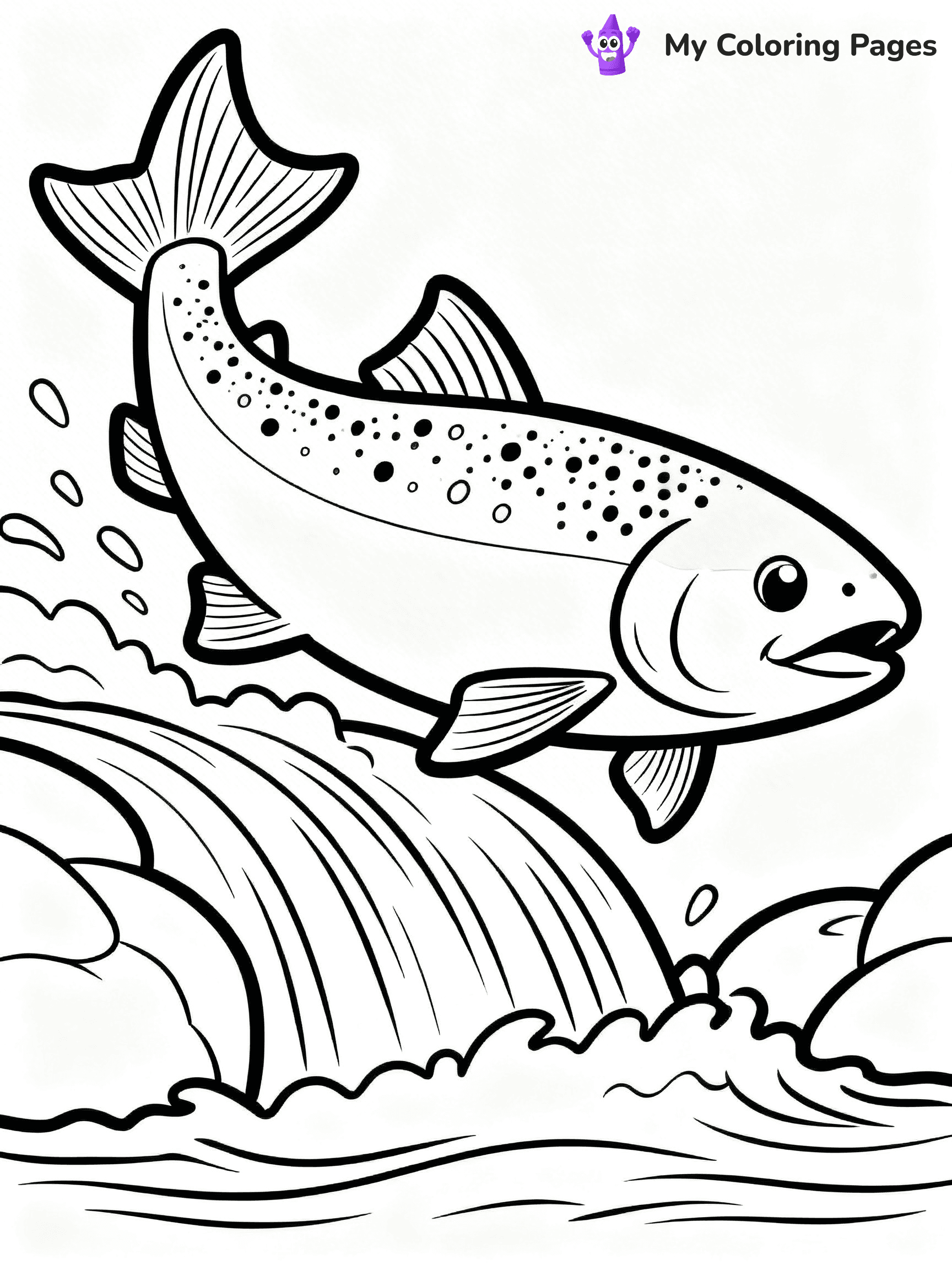 Salmon Coloring Pages - 7