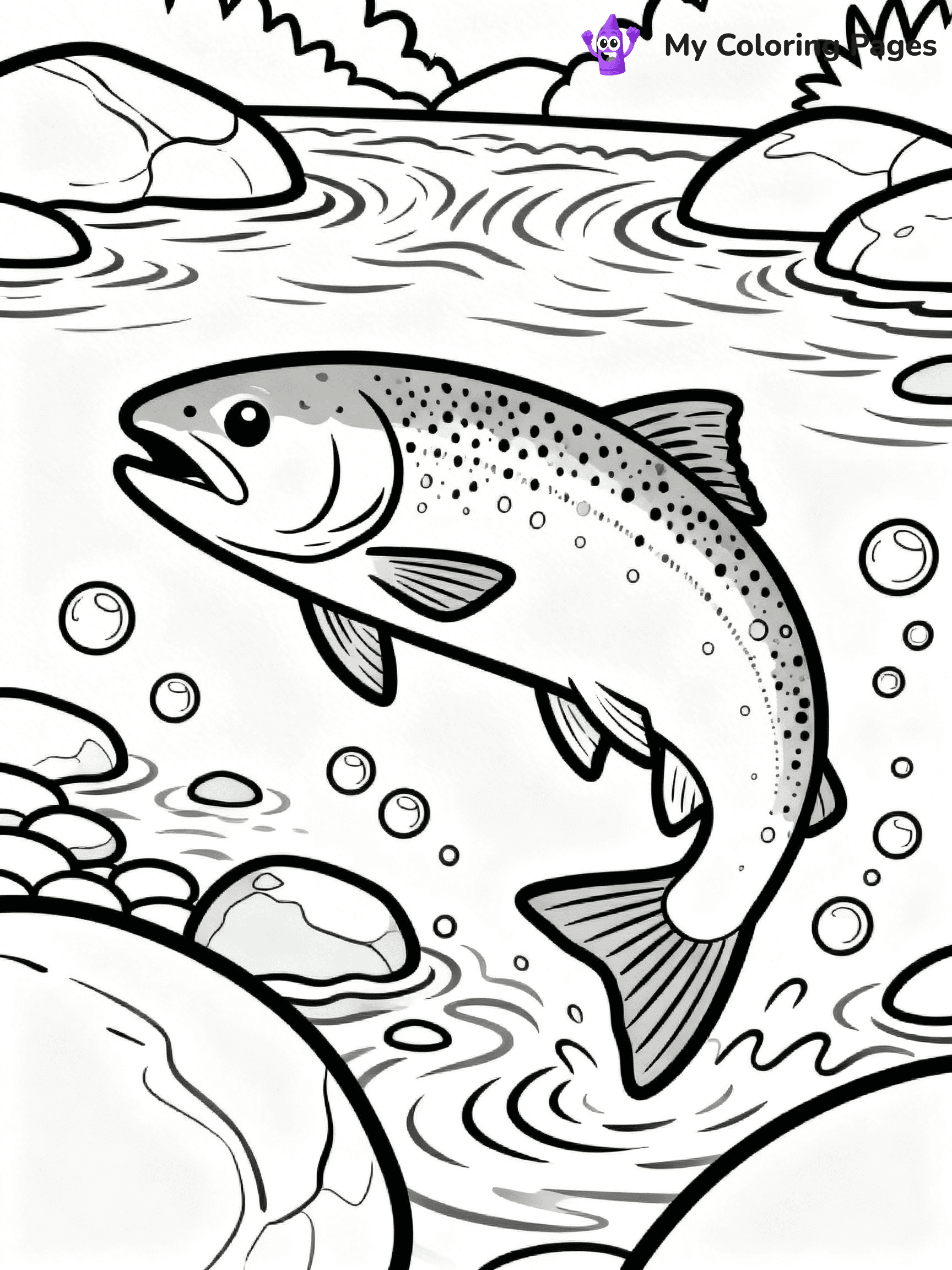 Salmon Coloring Pages - 6