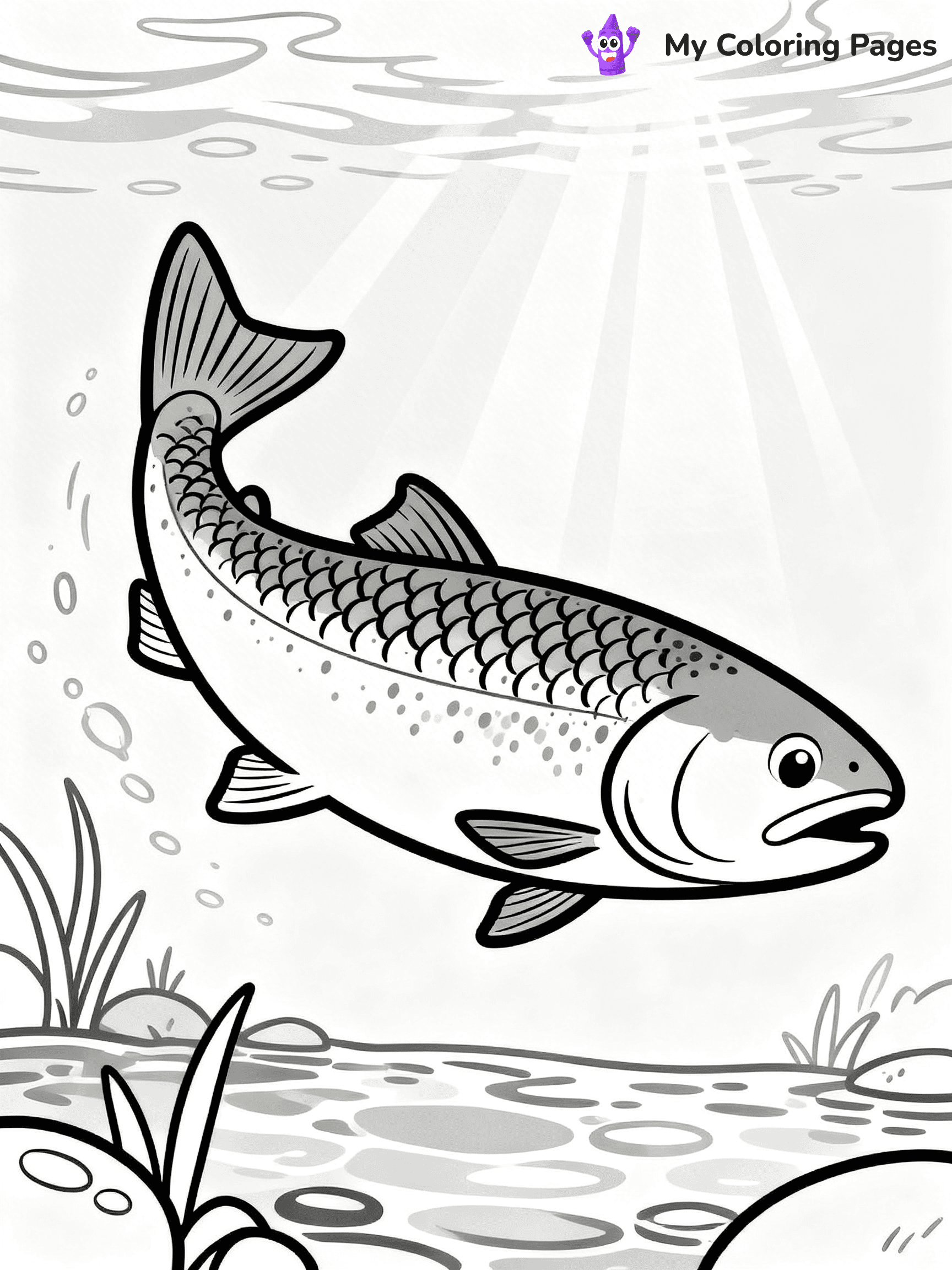 Salmon Coloring Pages - 5