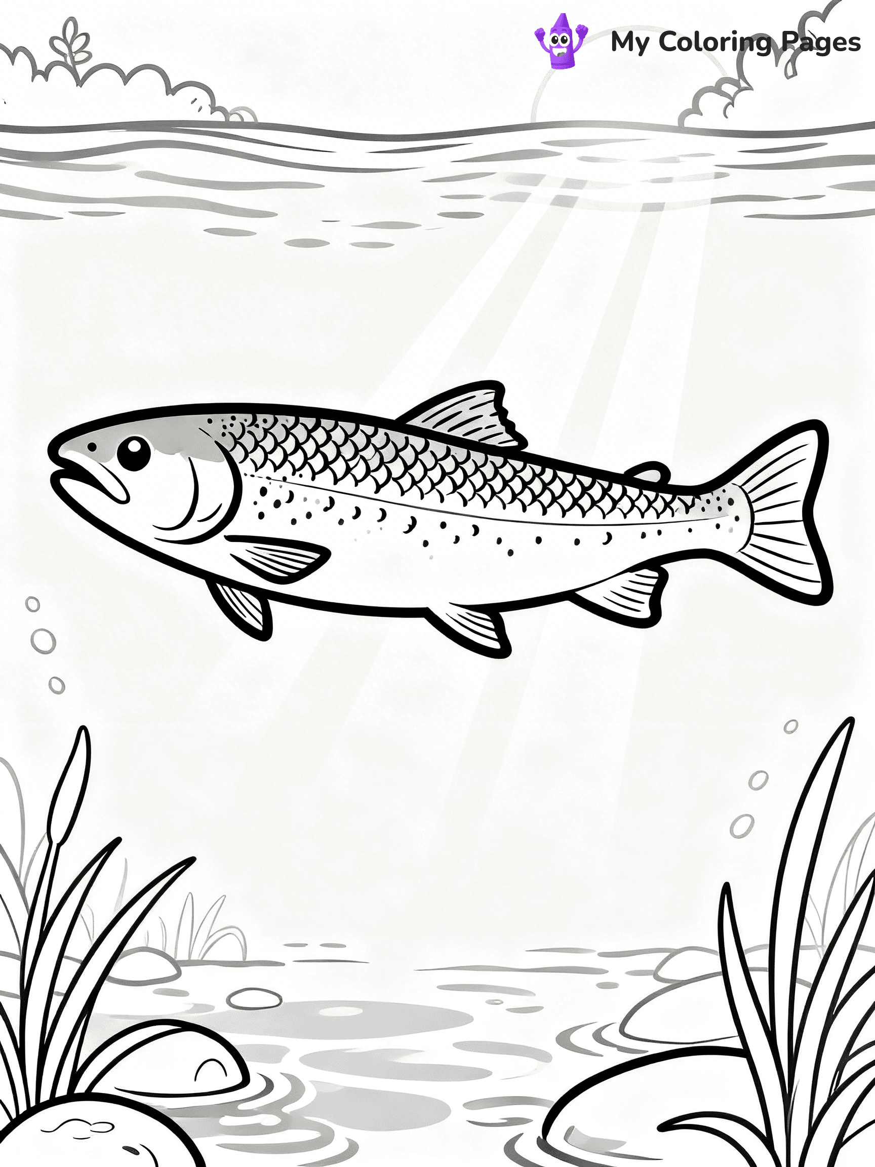 Salmon Coloring Pages - 3