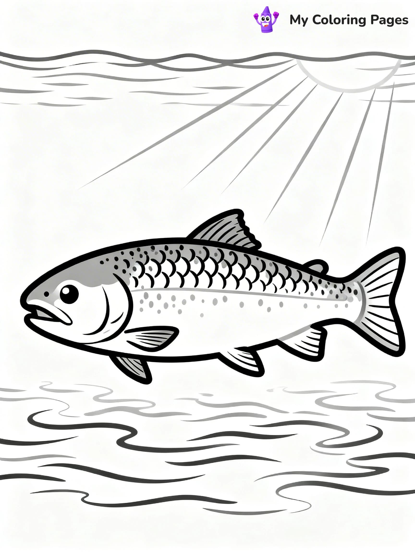 Salmon Coloring Pages - 2