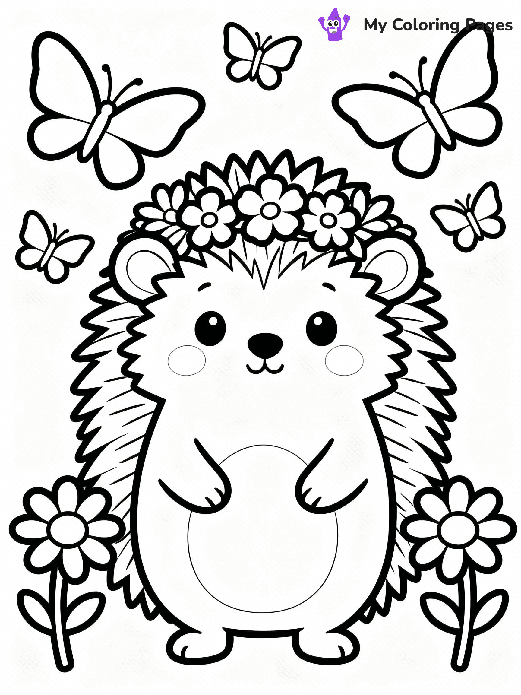 Hedgehog Coloring Pages - 19