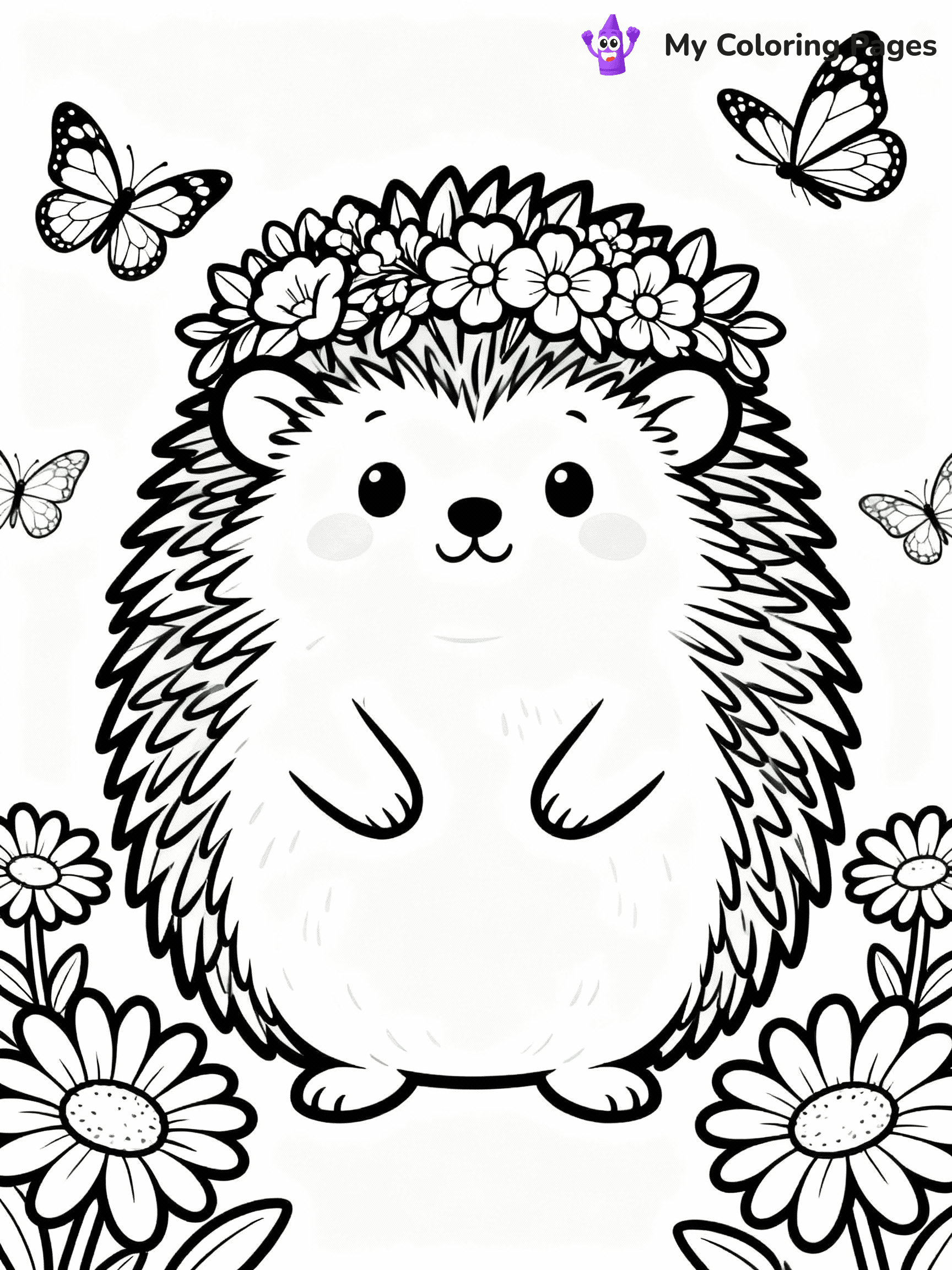 Hedgehog Coloring Pages - 18