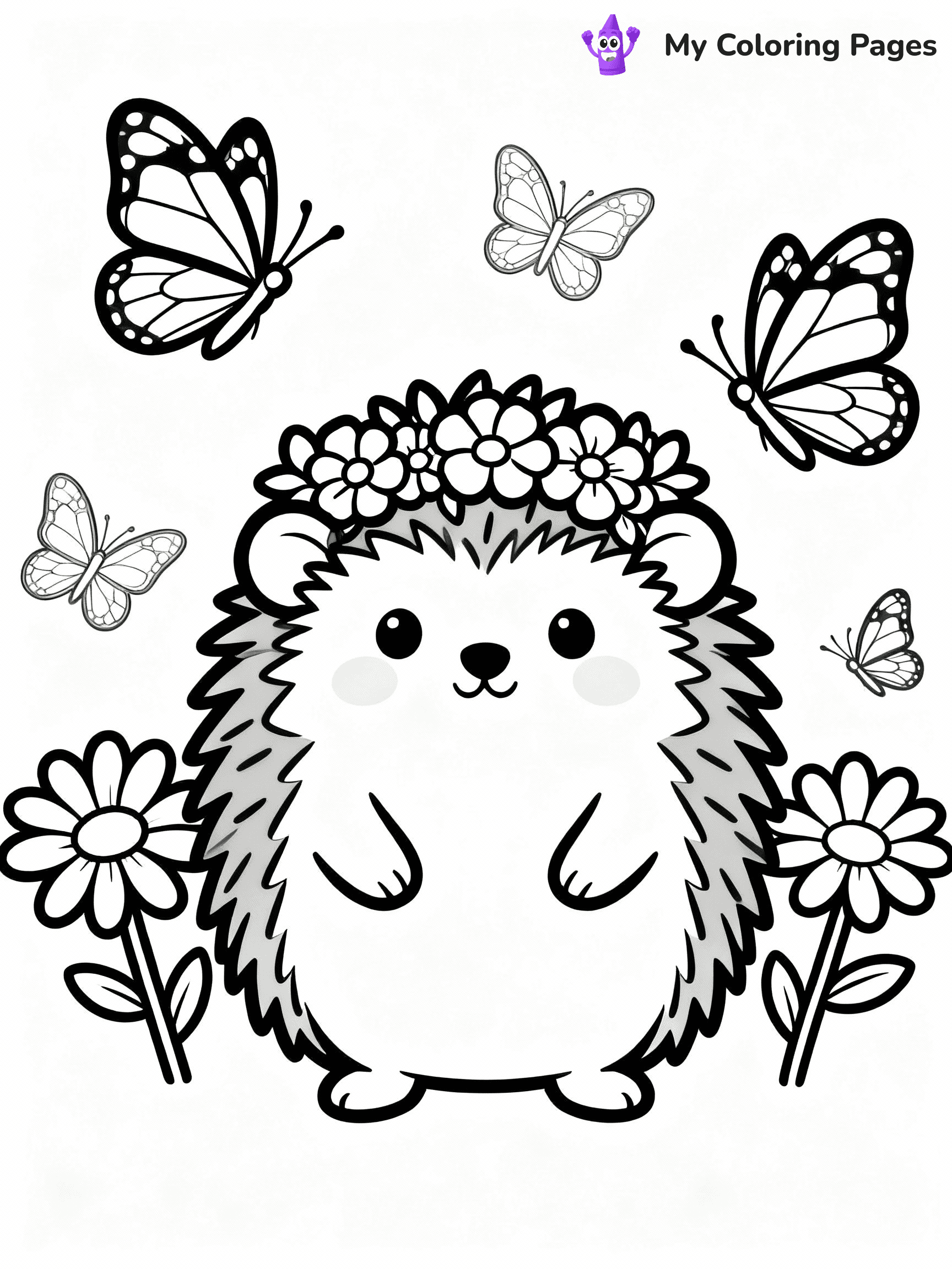 Hedgehog Coloring Pages - 17