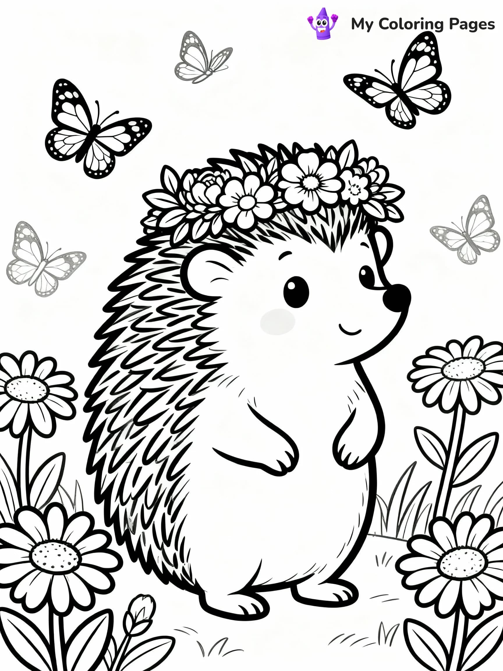 Hedgehog Coloring Pages - 16