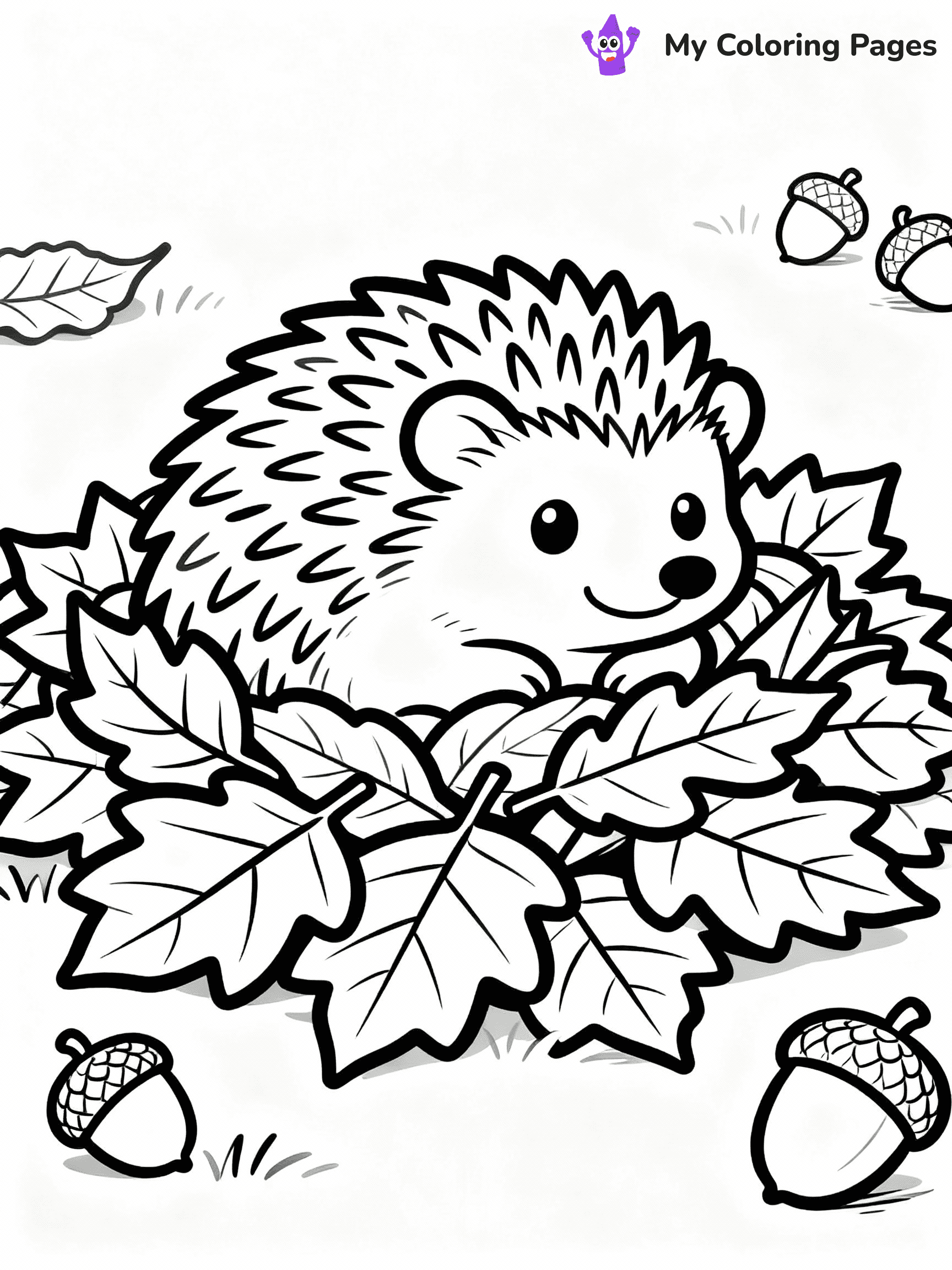 Hedgehog Coloring Pages - 9