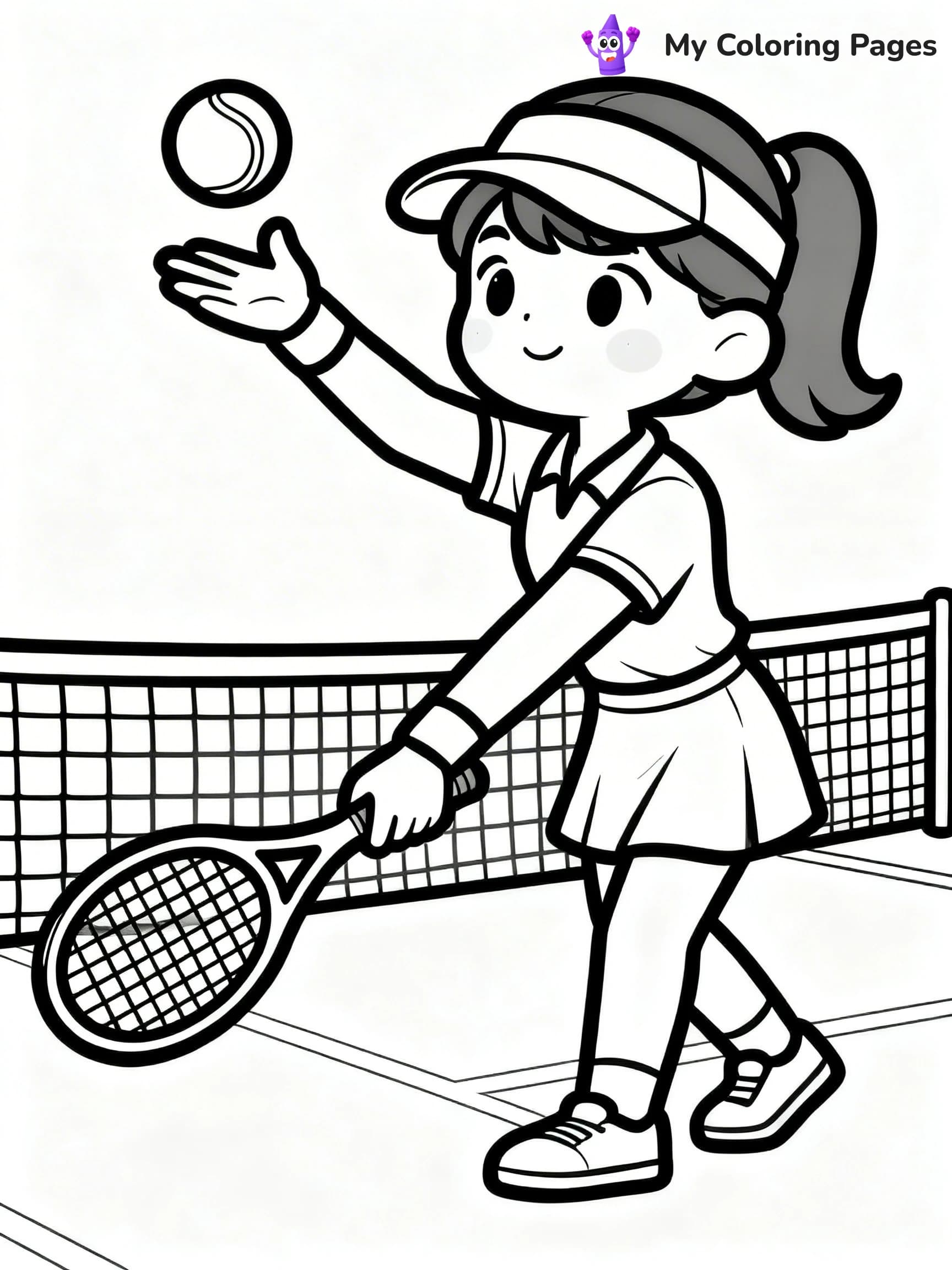 Tennis Coloring Pages - 19