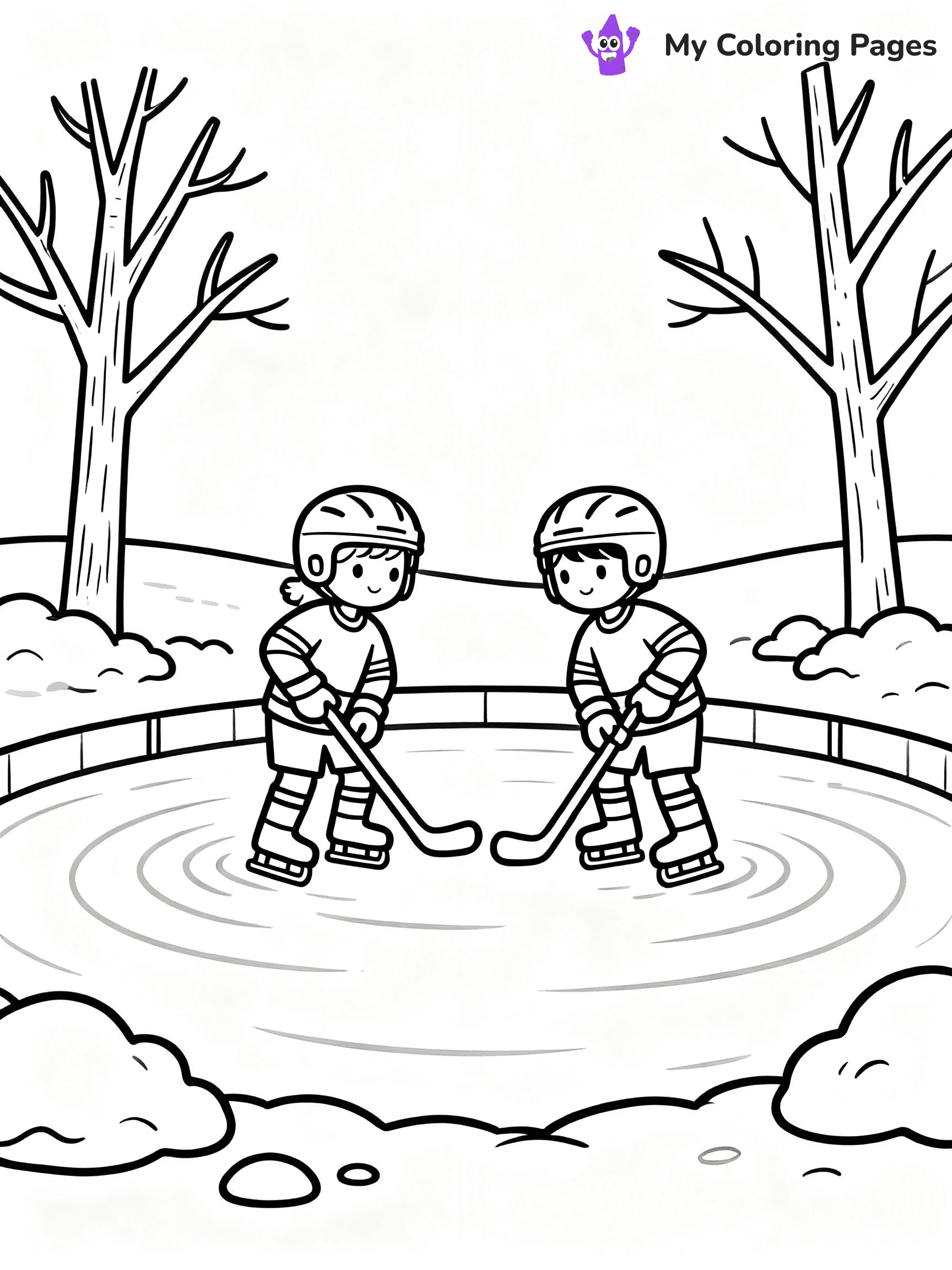 Hockey Coloring Pages - 2
