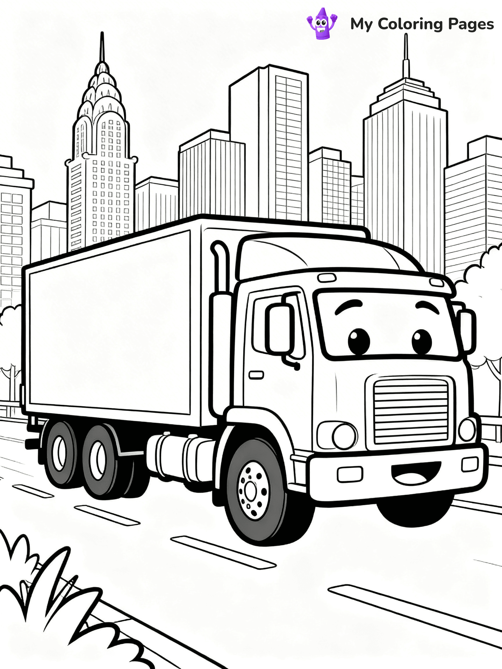 Semi Truck Coloring Pages - 28