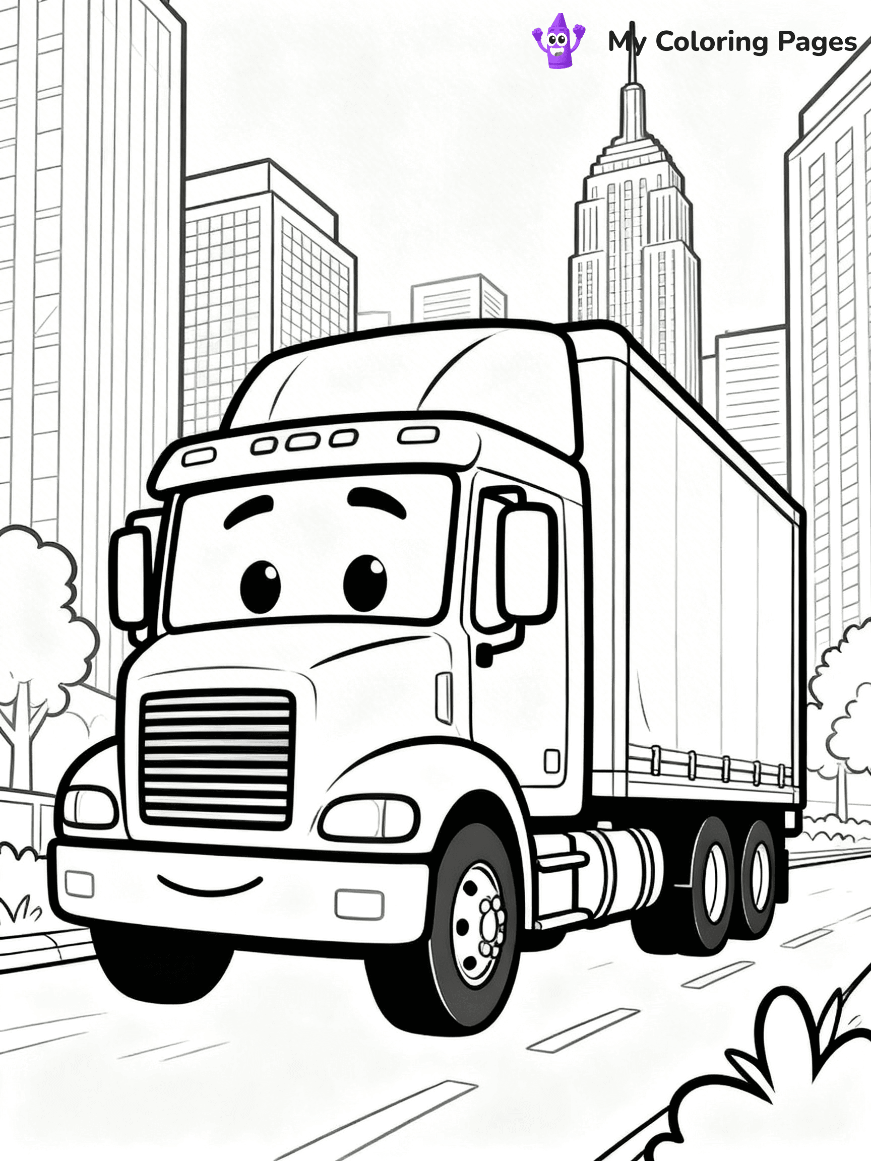 Semi Truck Coloring Pages - 27