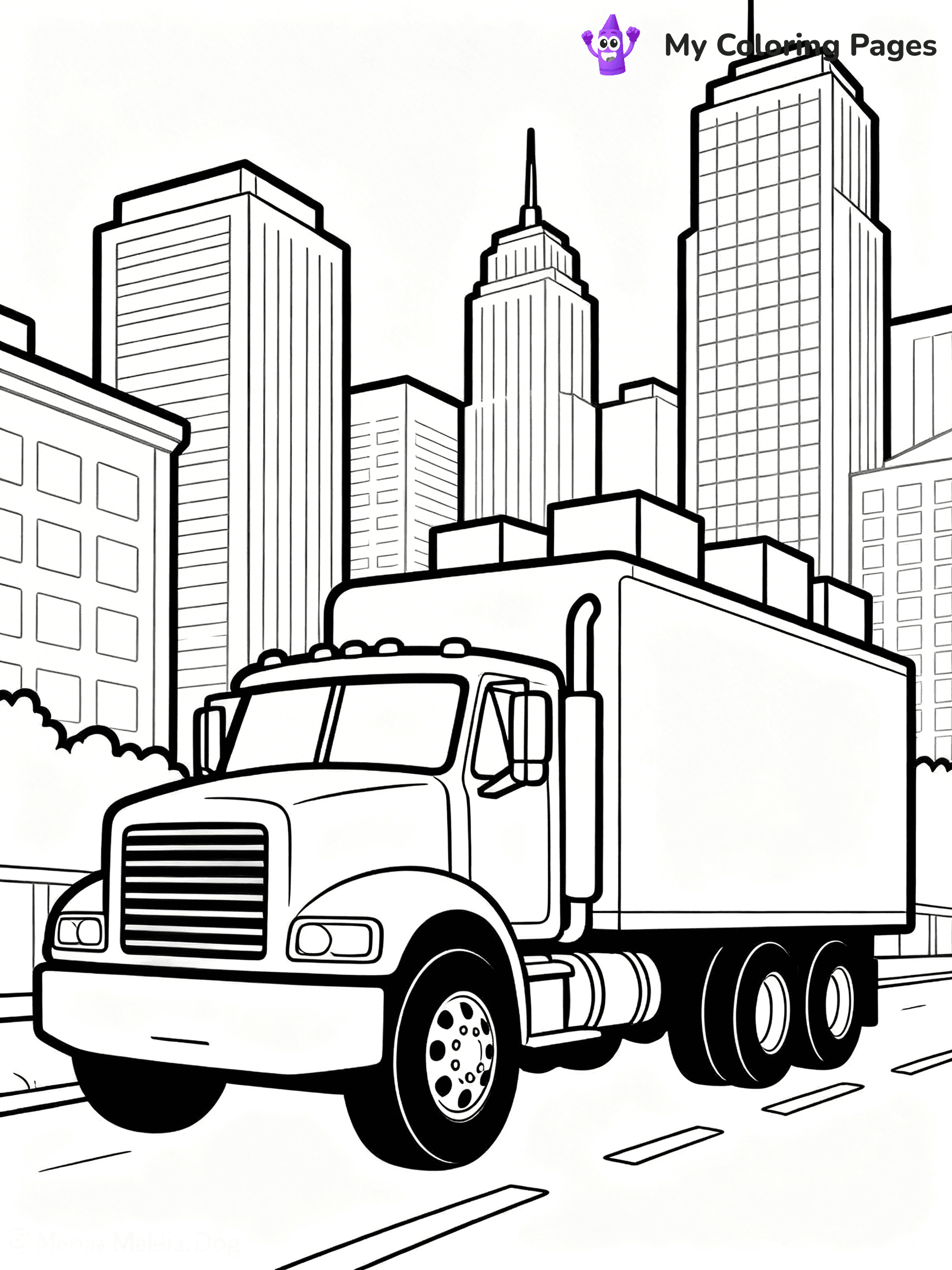Semi Truck Coloring Pages - 25