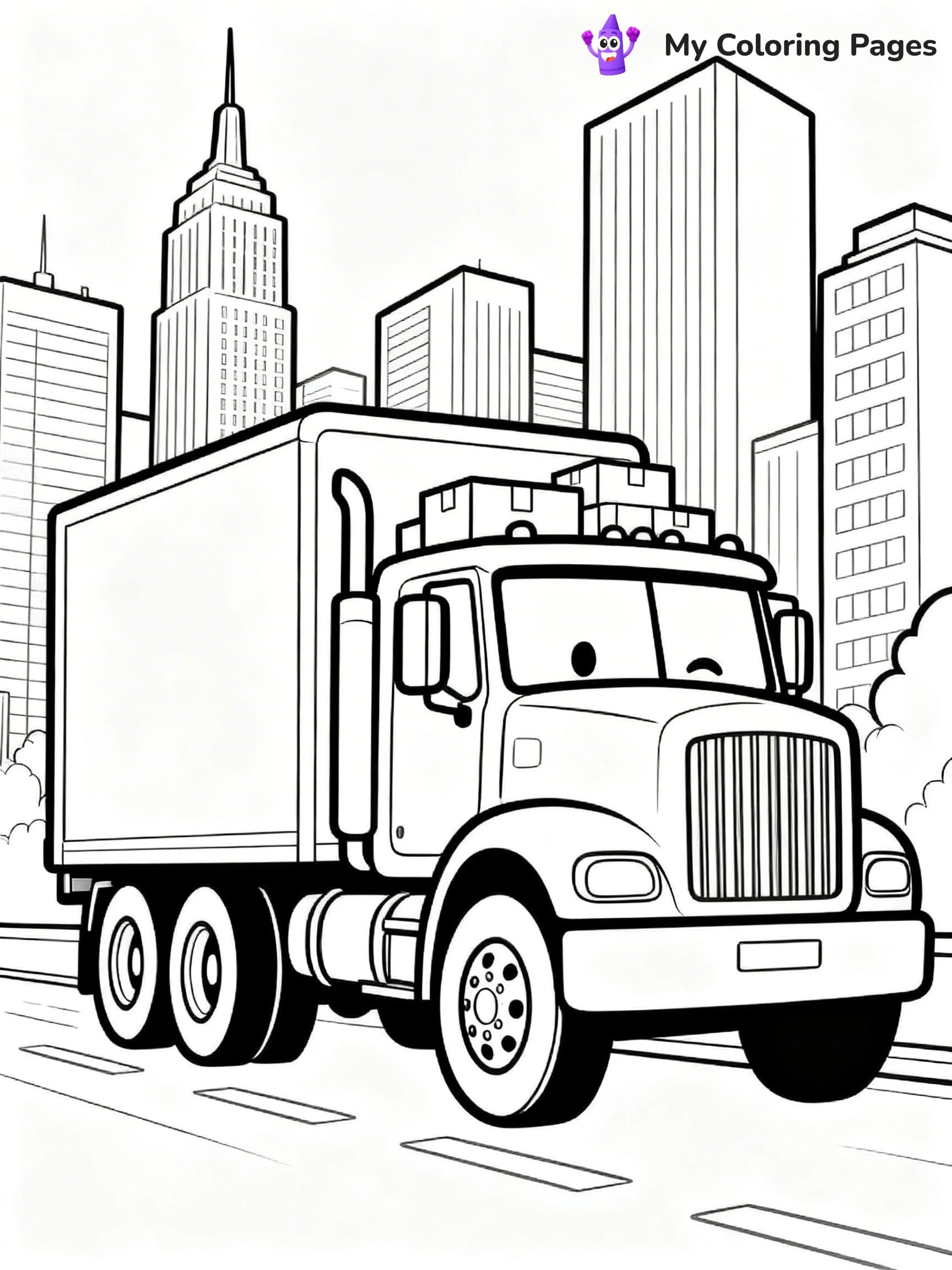 Semi Truck Coloring Pages - 24