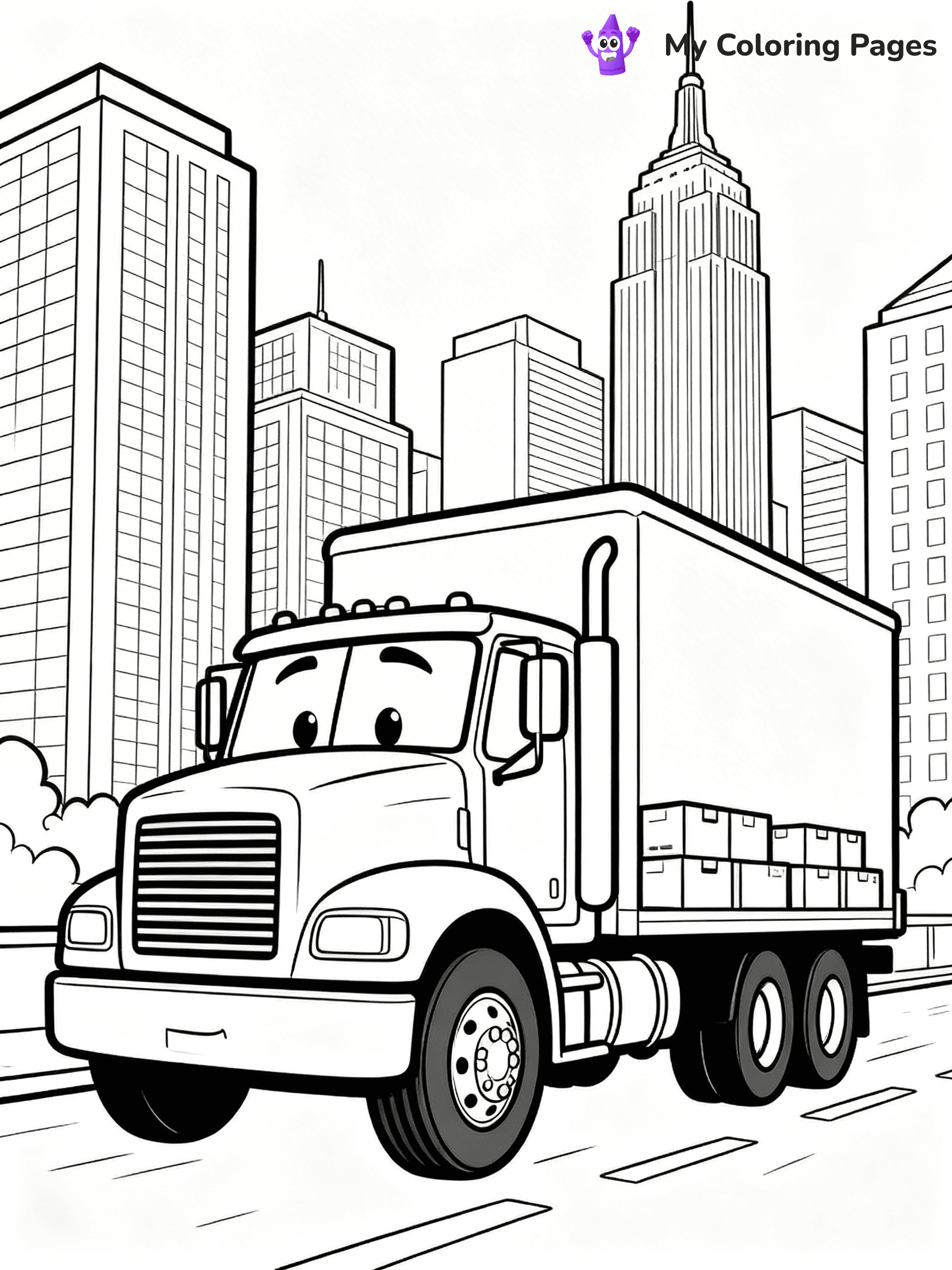 Semi Truck Coloring Pages - 23