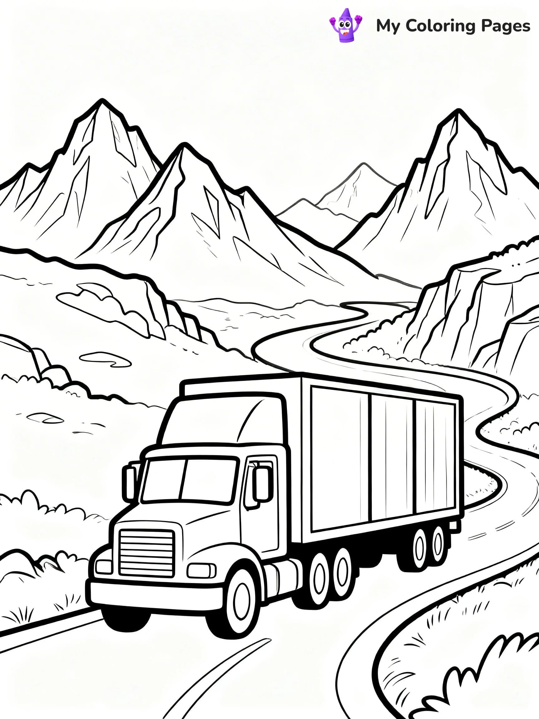 Semi Truck Coloring Pages - 21