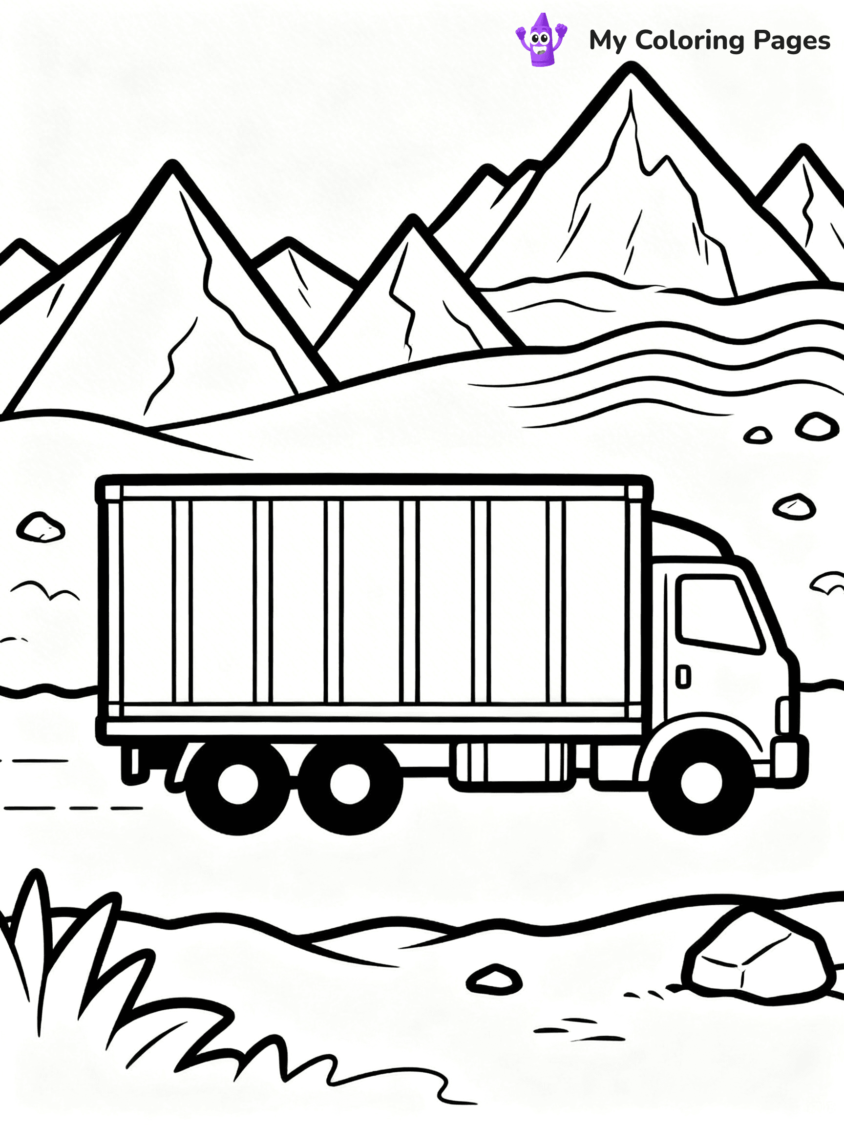 Semi Truck Coloring Pages - 20