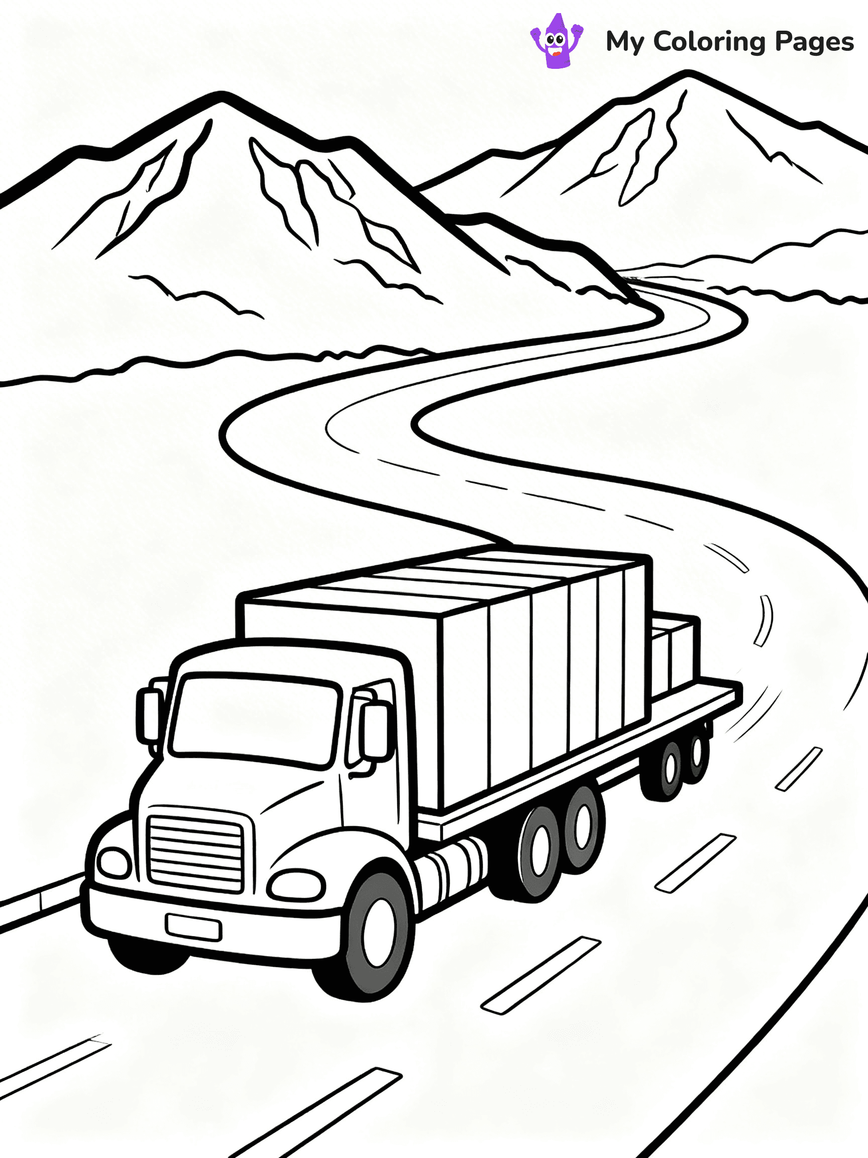 Semi Truck Coloring Pages - 19