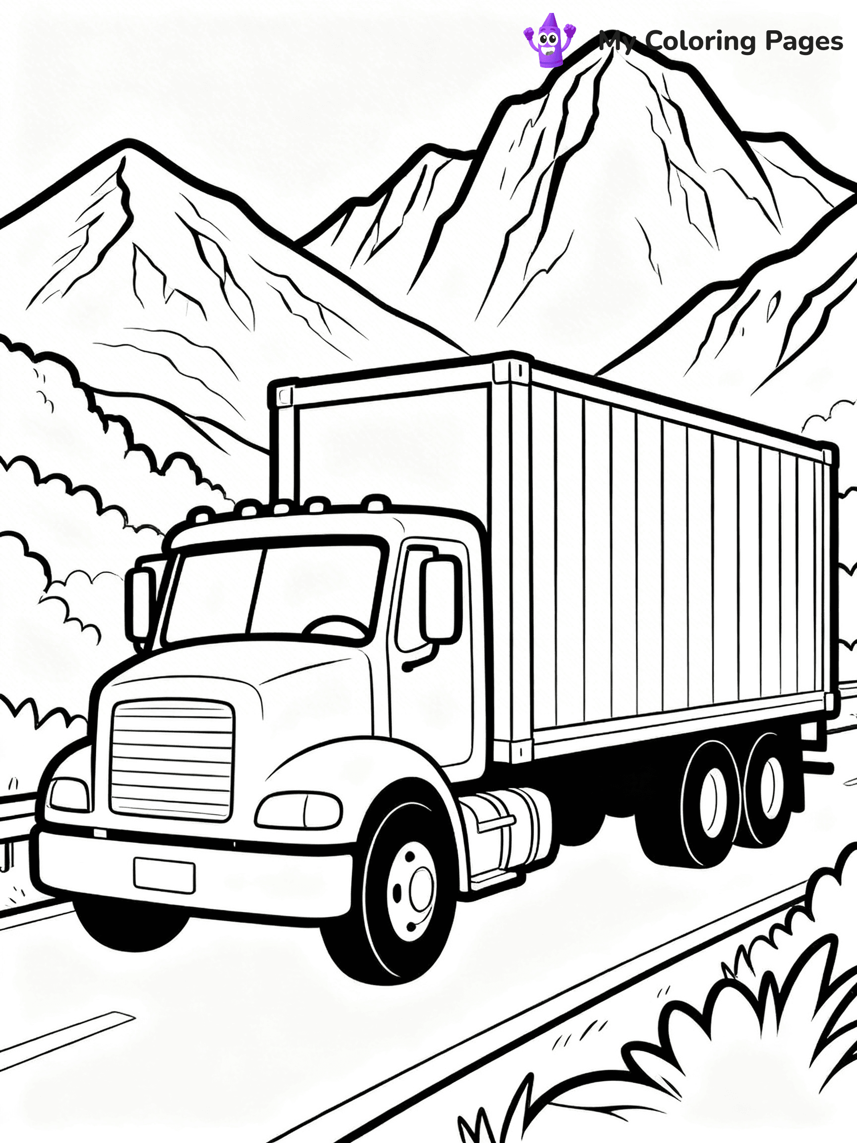 Semi Truck Coloring Pages - 18