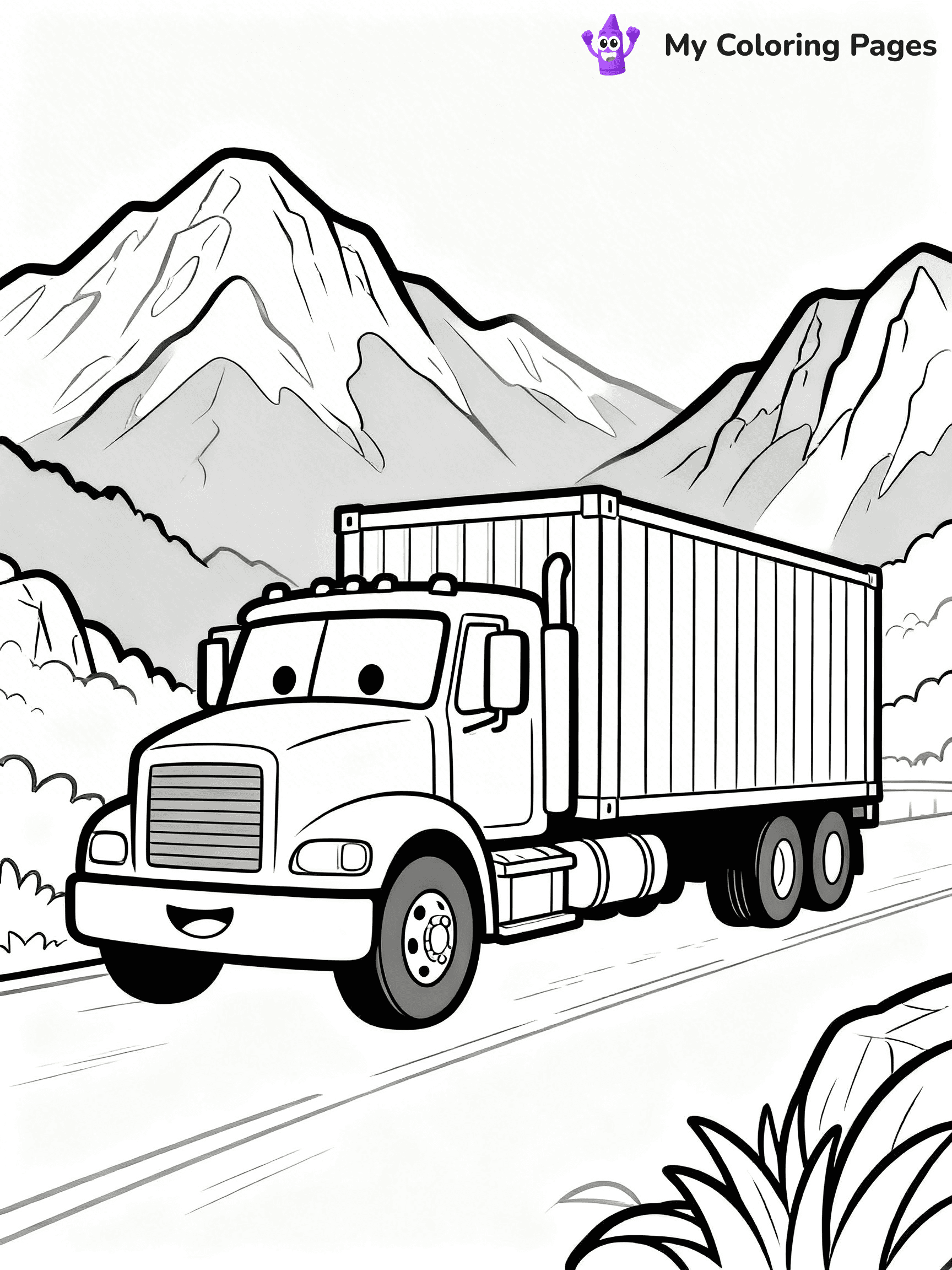 Semi Truck Coloring Pages - 17