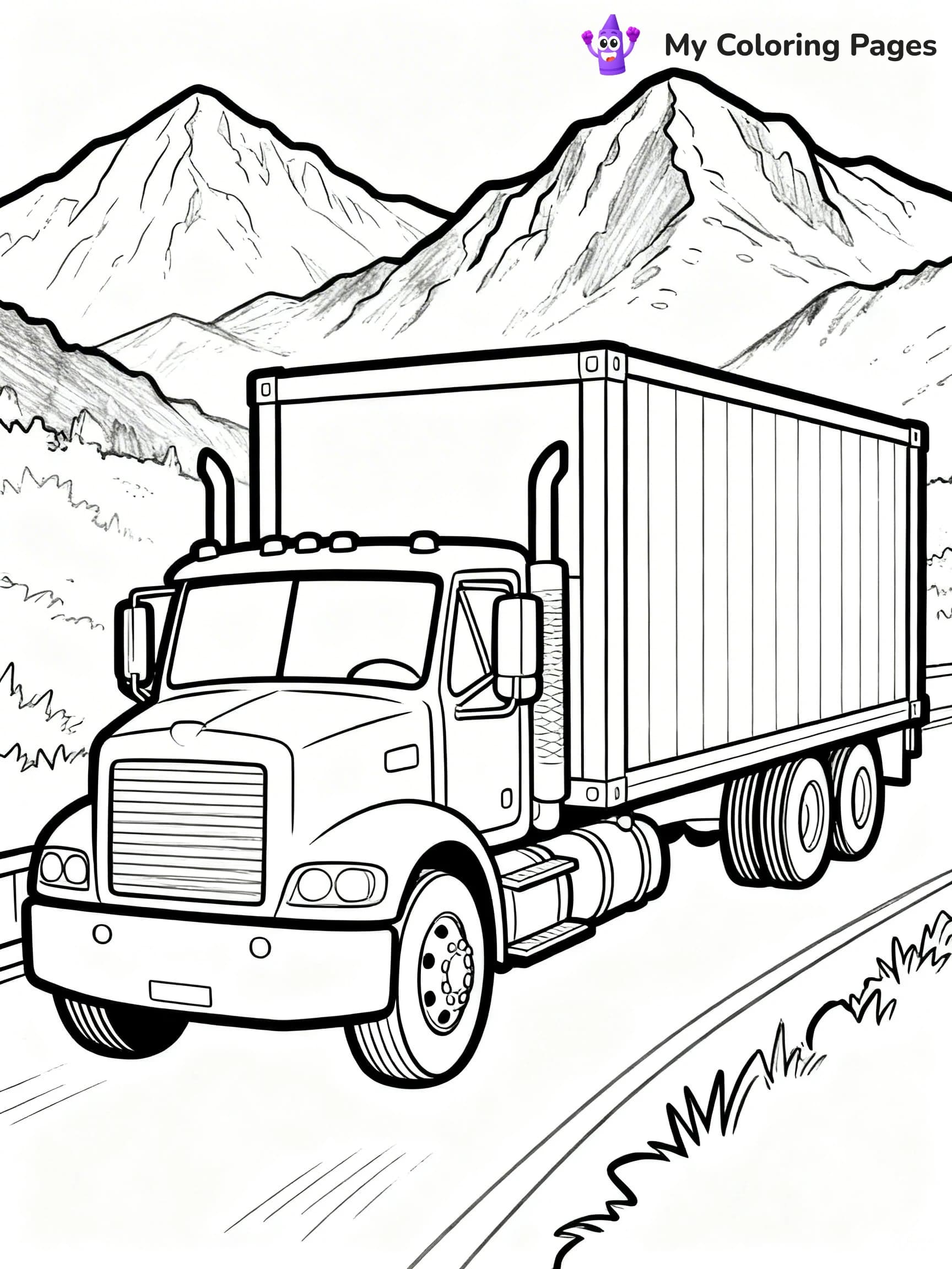 Semi Truck Coloring Pages - 16