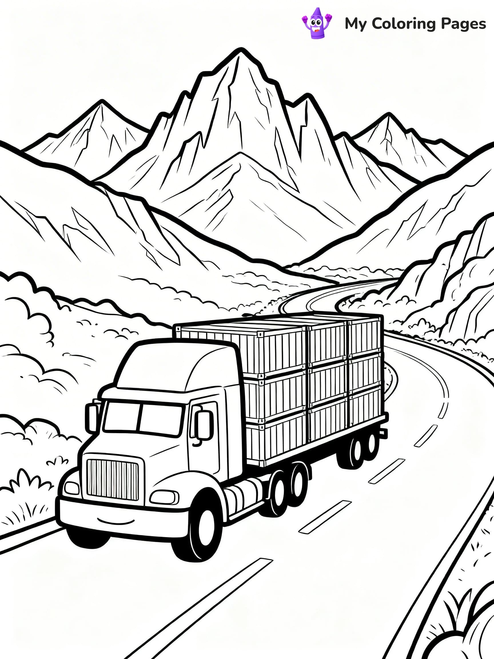 Semi Truck Coloring Pages - 15