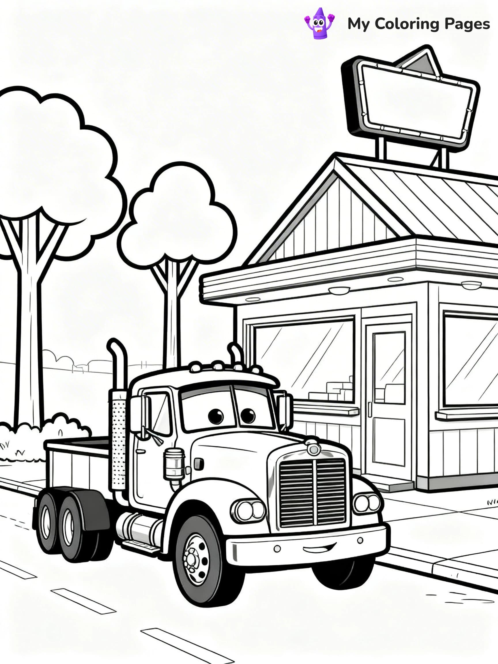 Semi Truck Coloring Pages - 14