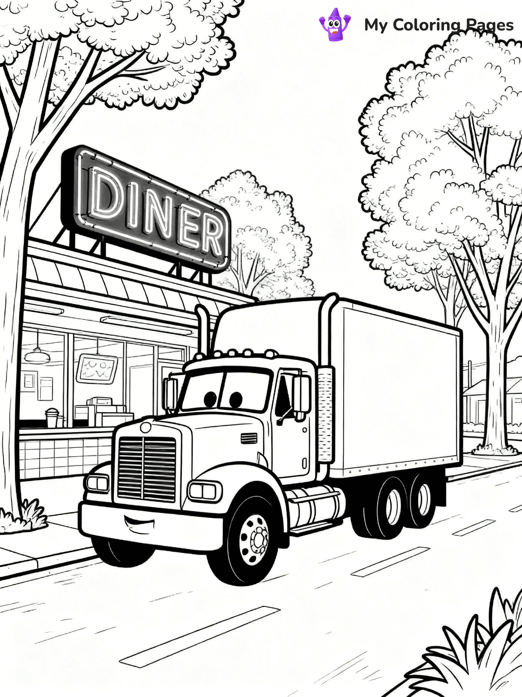 Semi Truck Coloring Pages - 13