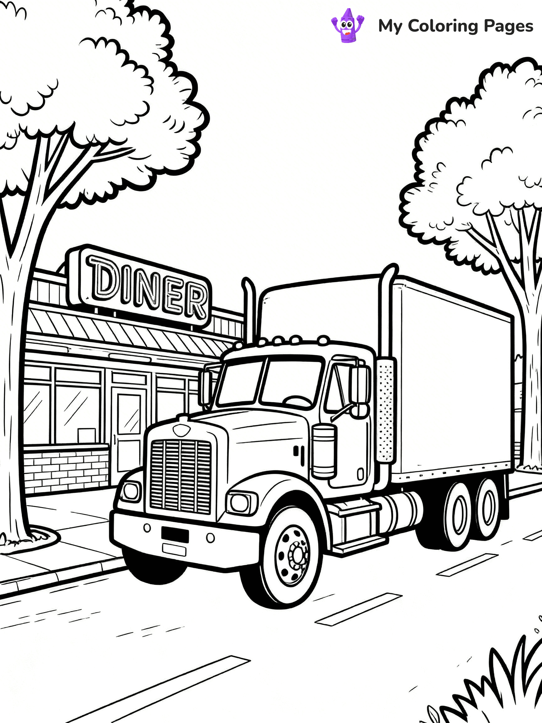 Semi Truck Coloring Pages - 12