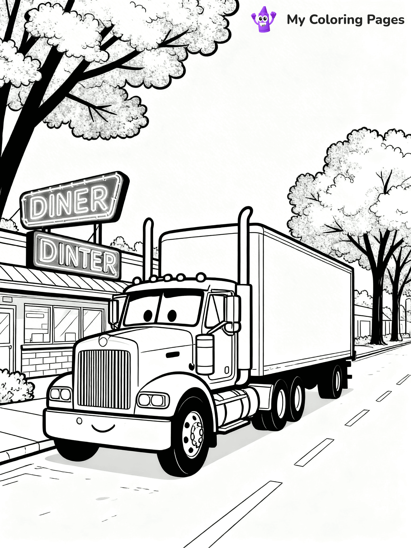 Semi Truck Coloring Pages - 11