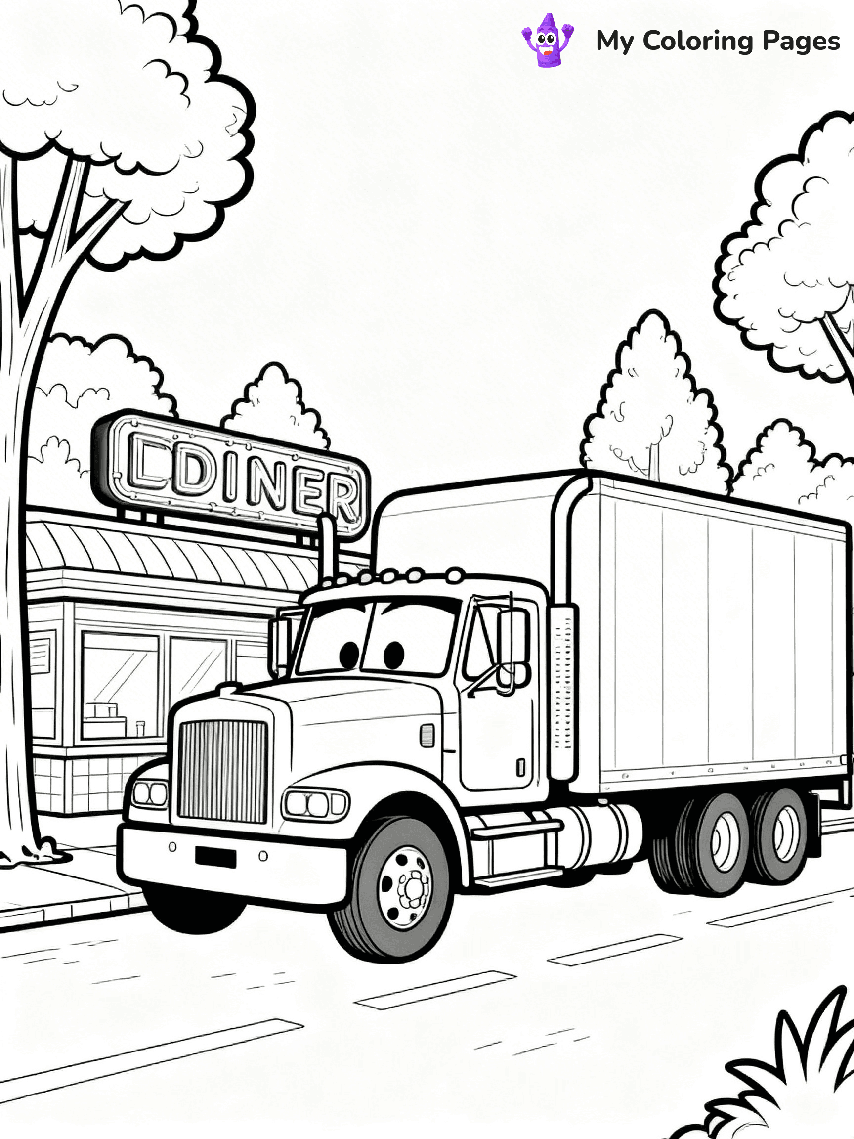 Semi Truck Coloring Pages - 10