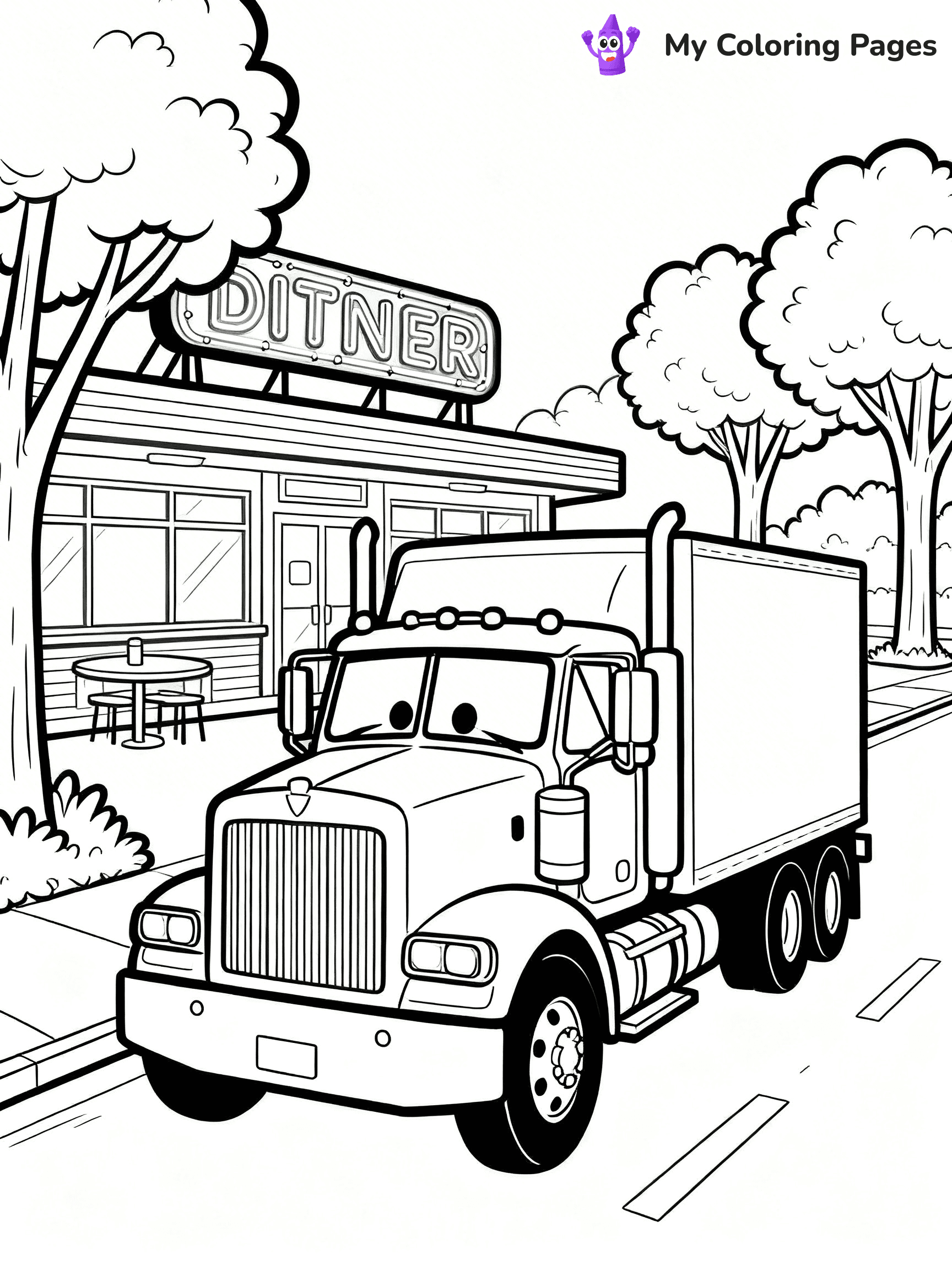 Semi Truck Coloring Pages - 8