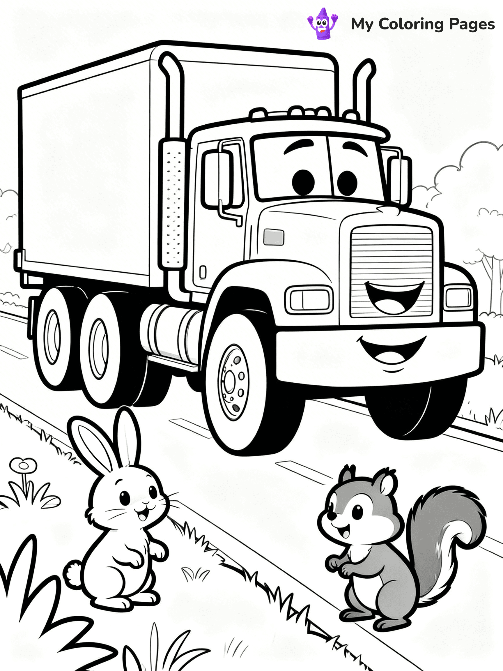 Semi Truck Coloring Pages - 5