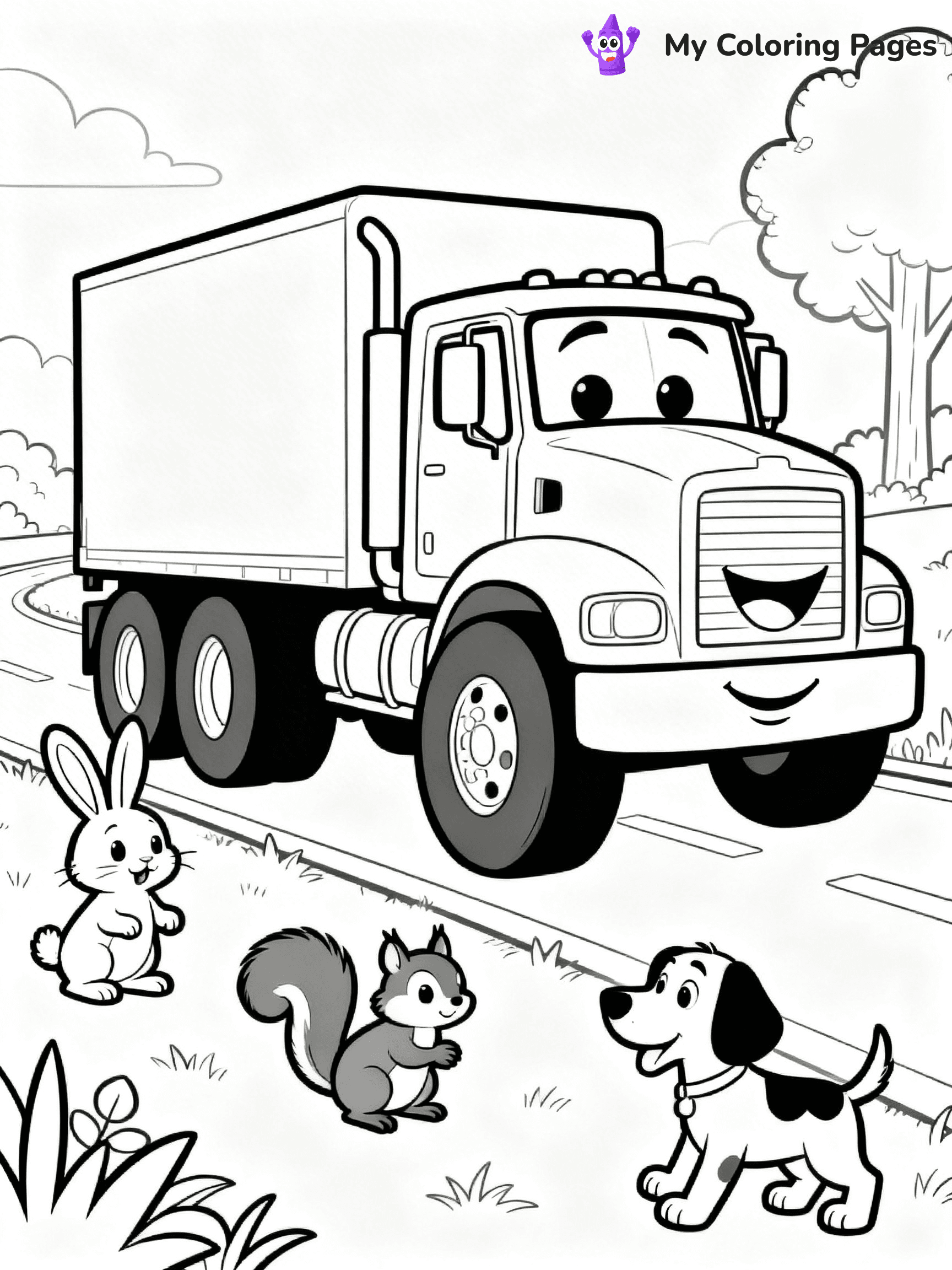 Semi Truck Coloring Pages - 4