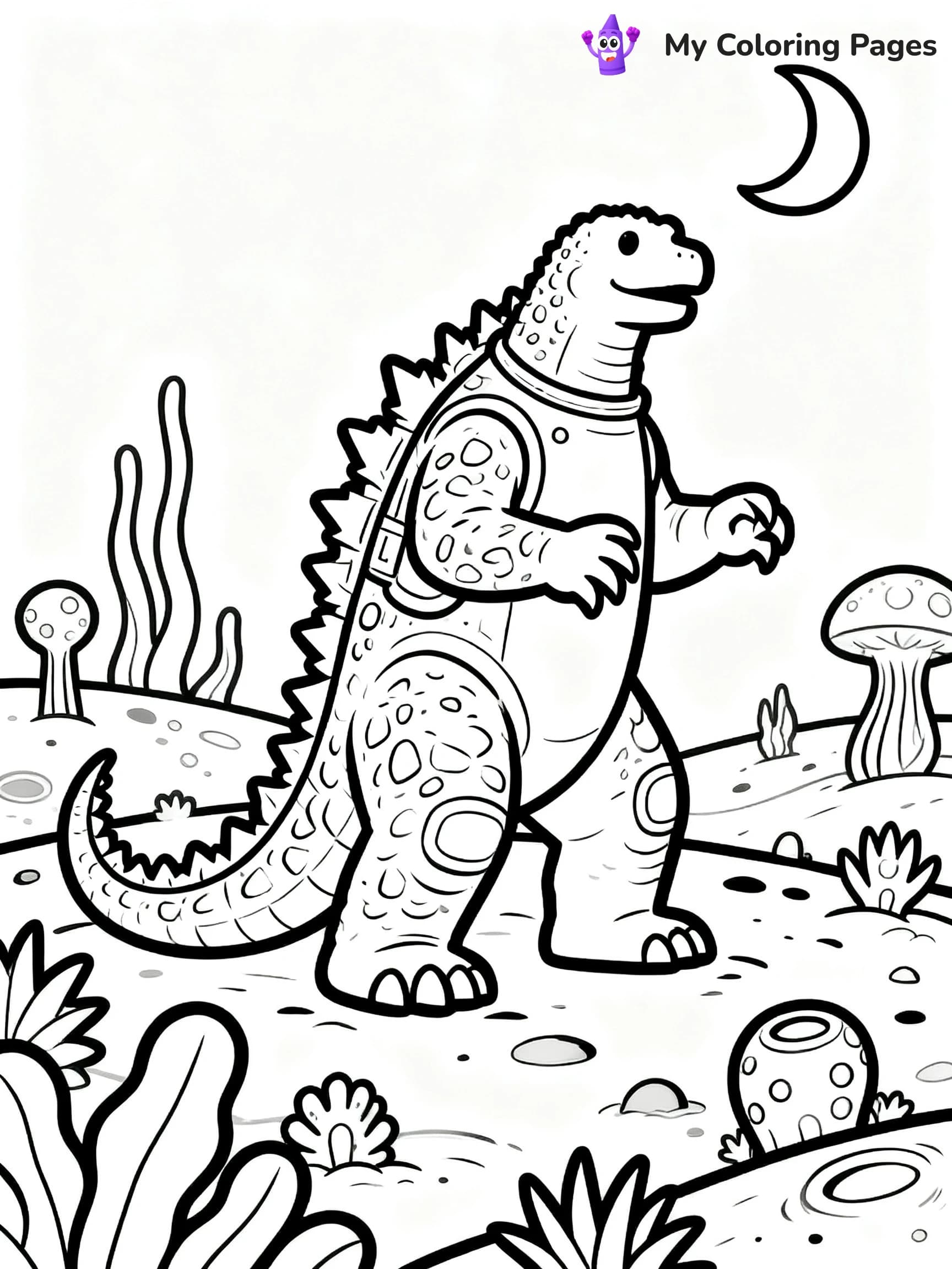 Space Godzilla Coloring Pages - 24