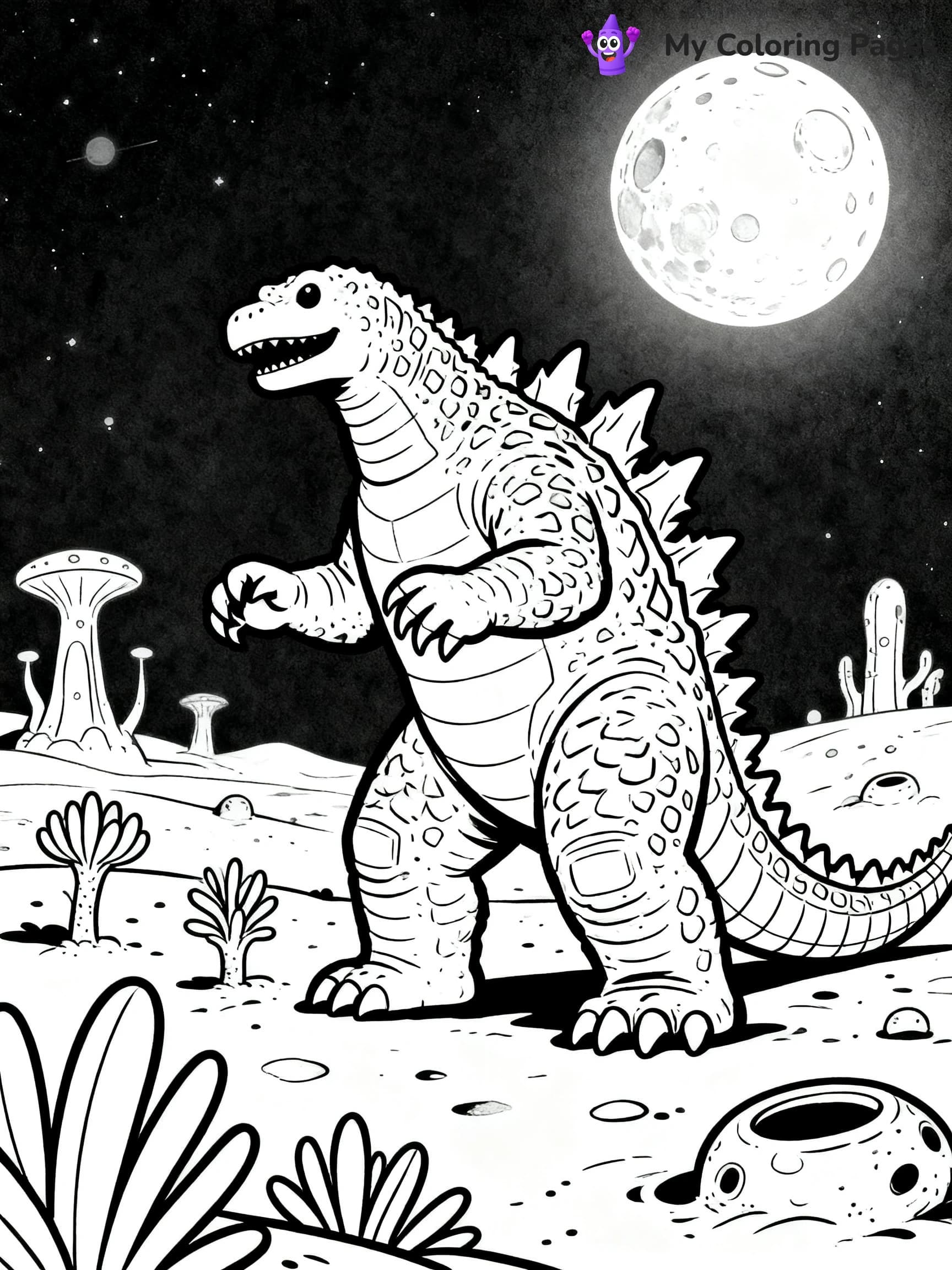 Space Godzilla Coloring Pages - 22