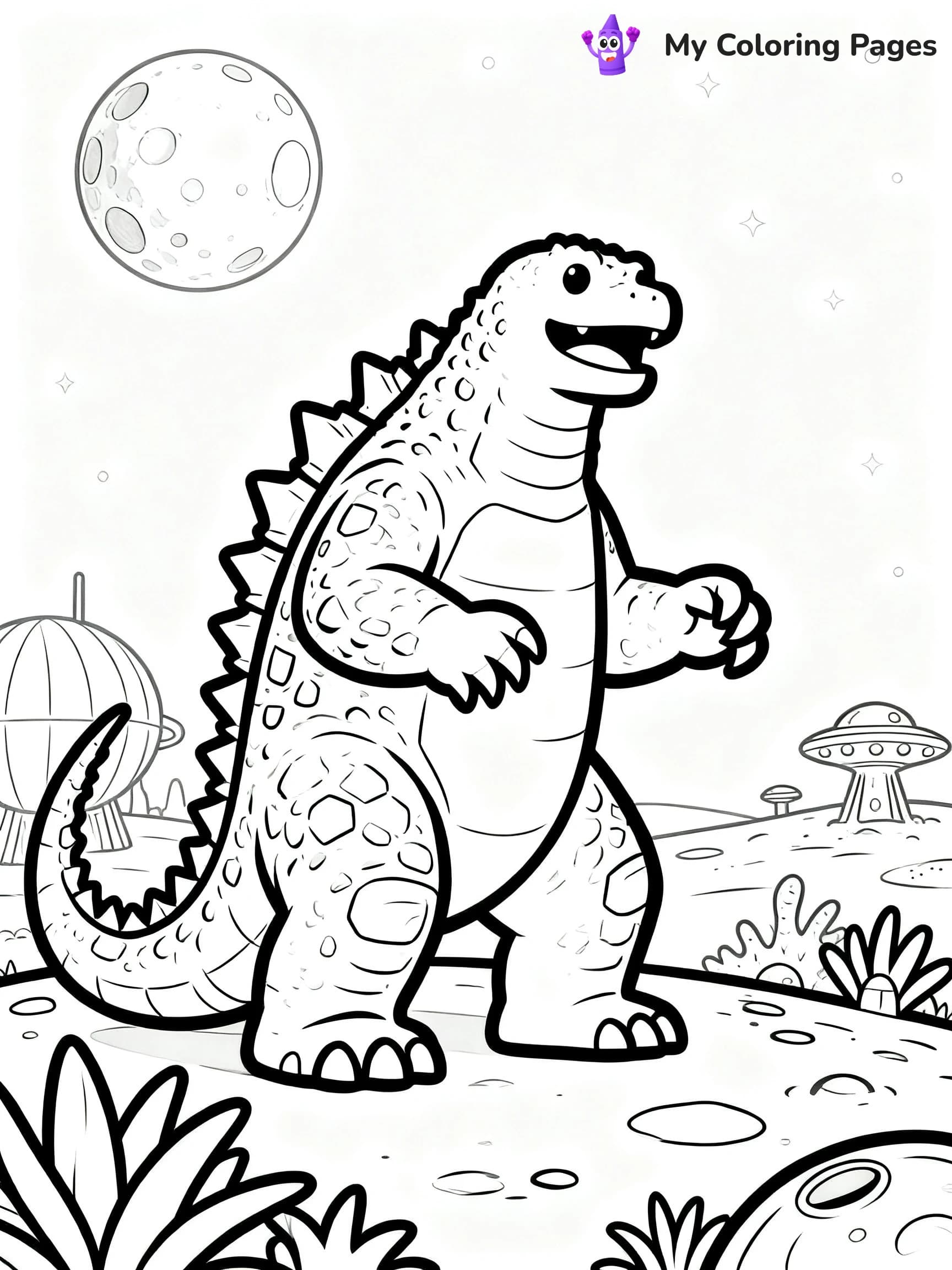 Space Godzilla Coloring Pages - 20