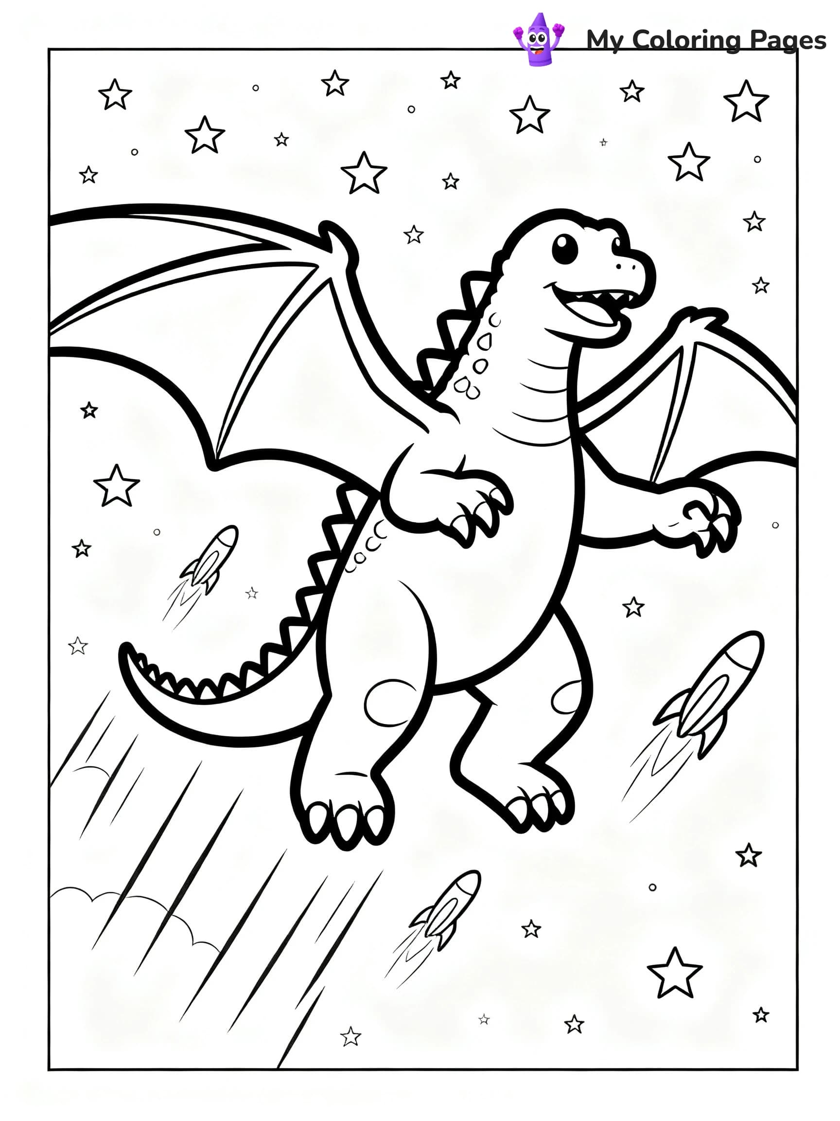 Space Godzilla Coloring Pages - 16
