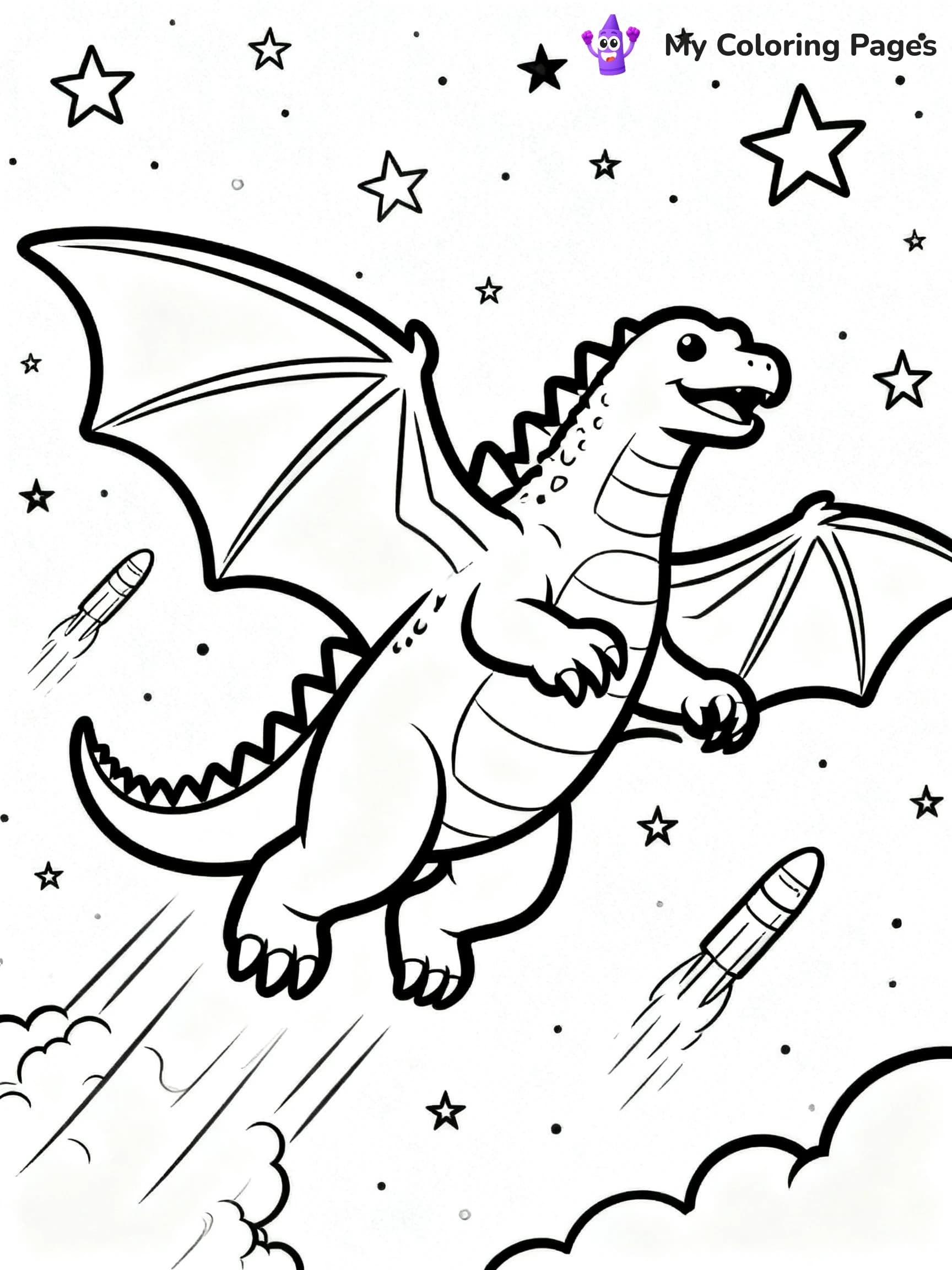 Space Godzilla Coloring Pages - 15