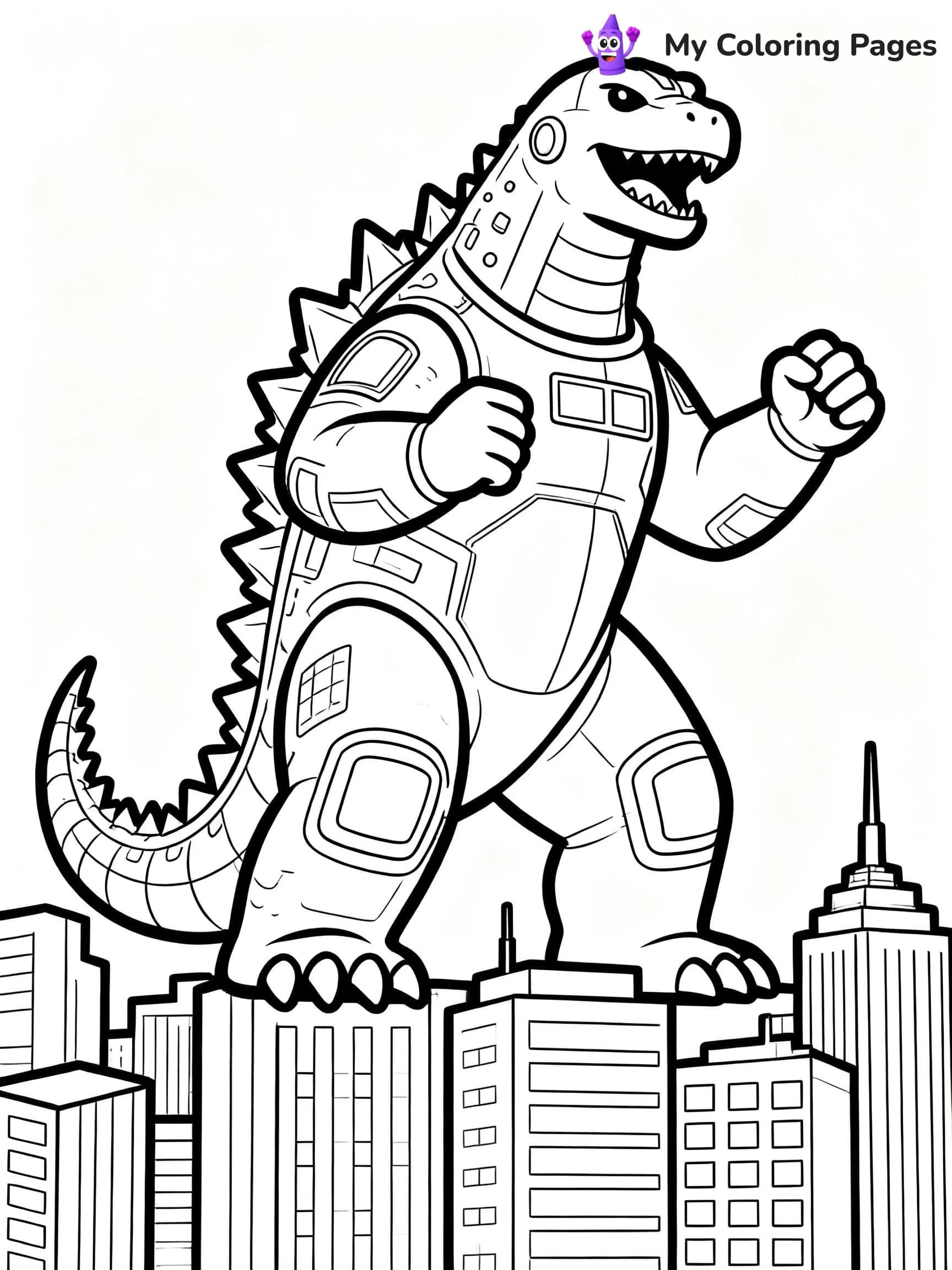 Space Godzilla Coloring Pages - 10