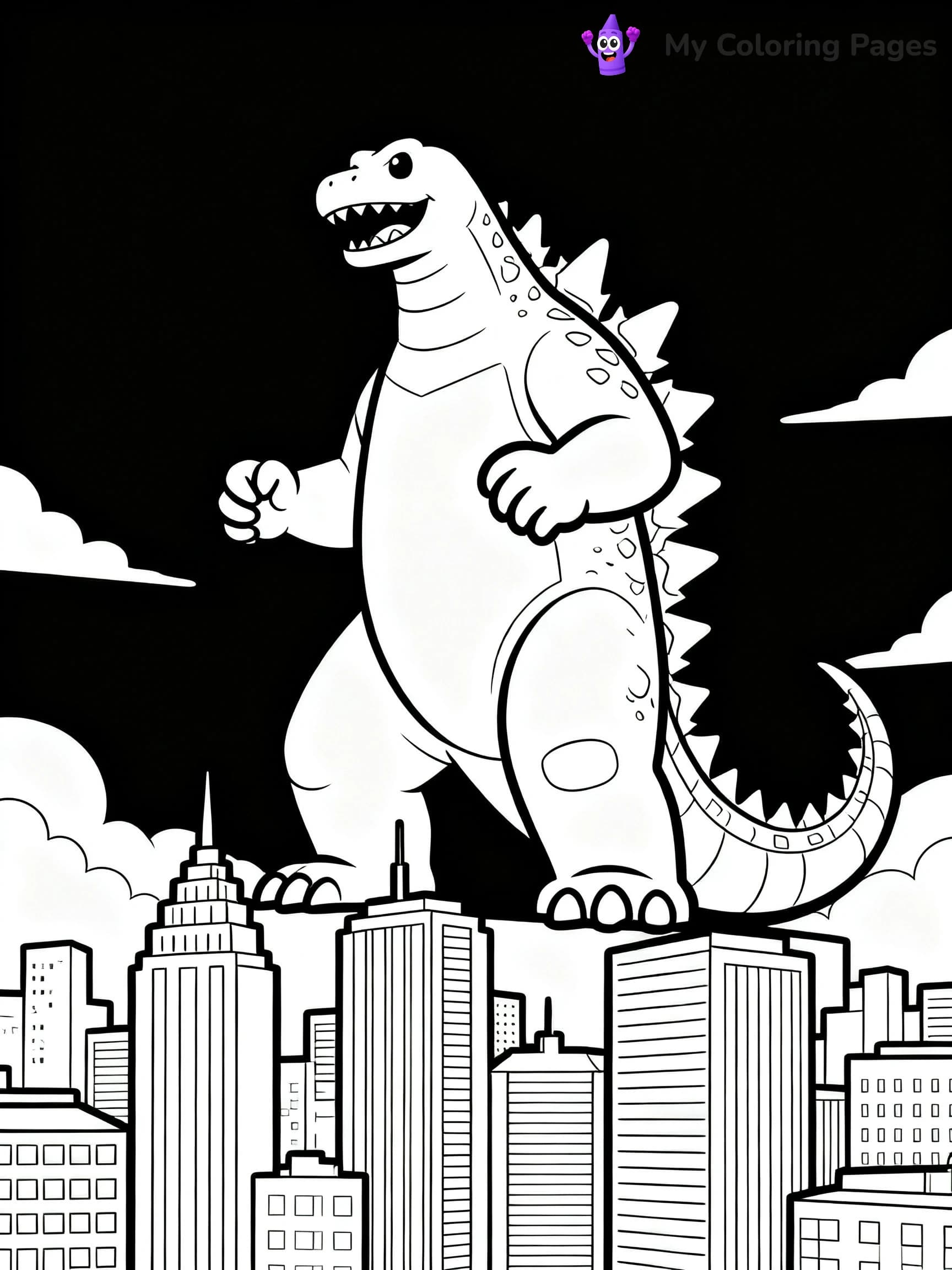 Space Godzilla Coloring Pages - 9