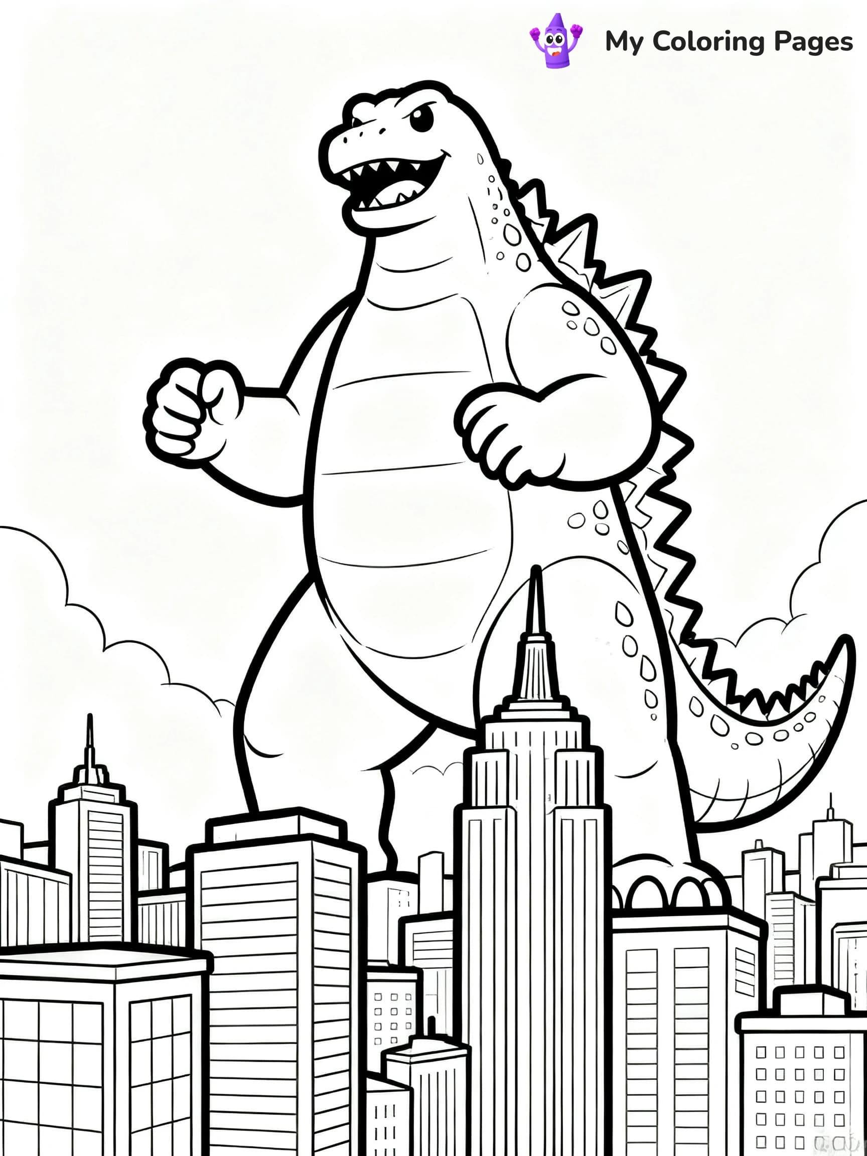 Space Godzilla Coloring Pages - 8