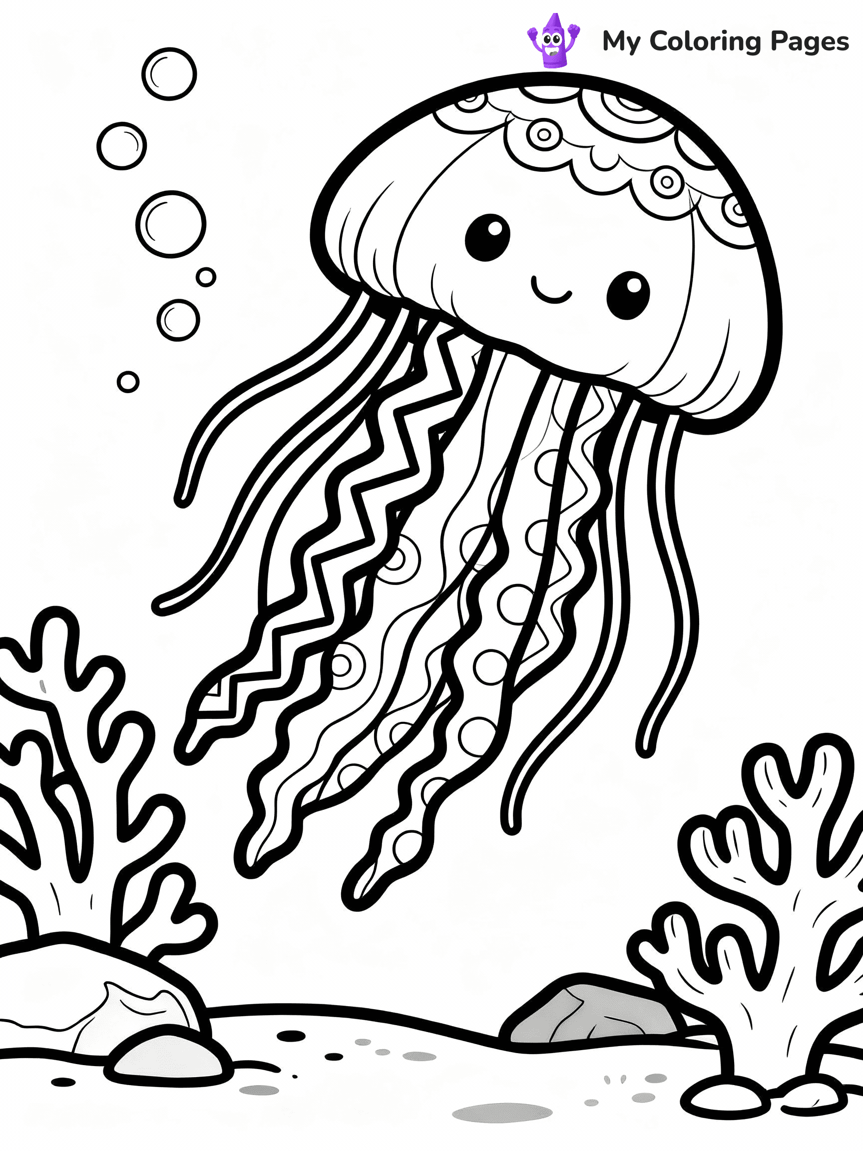 Jellyfish Coloring Pages - 7