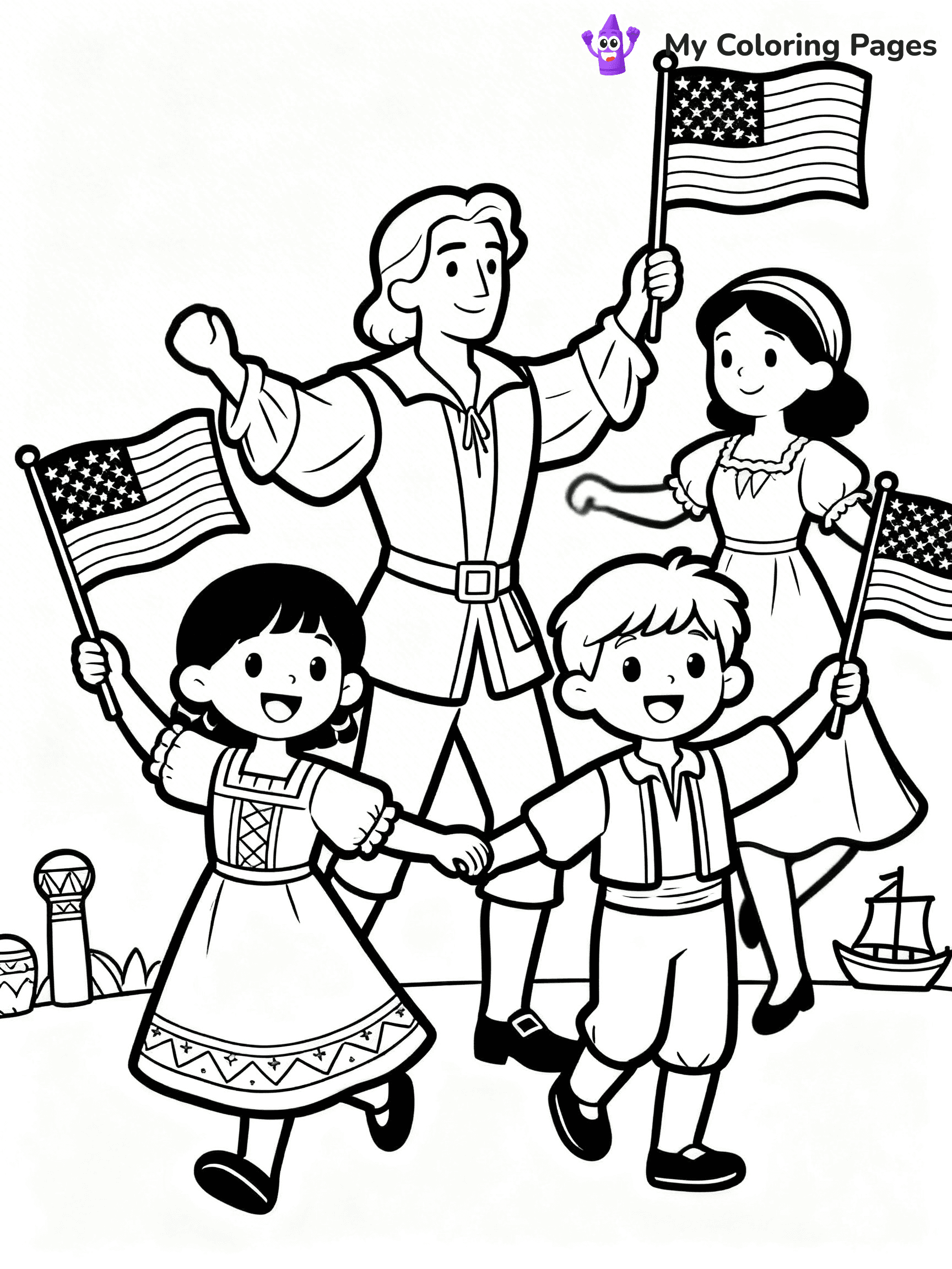 Columbus Day Coloring Pages - 8