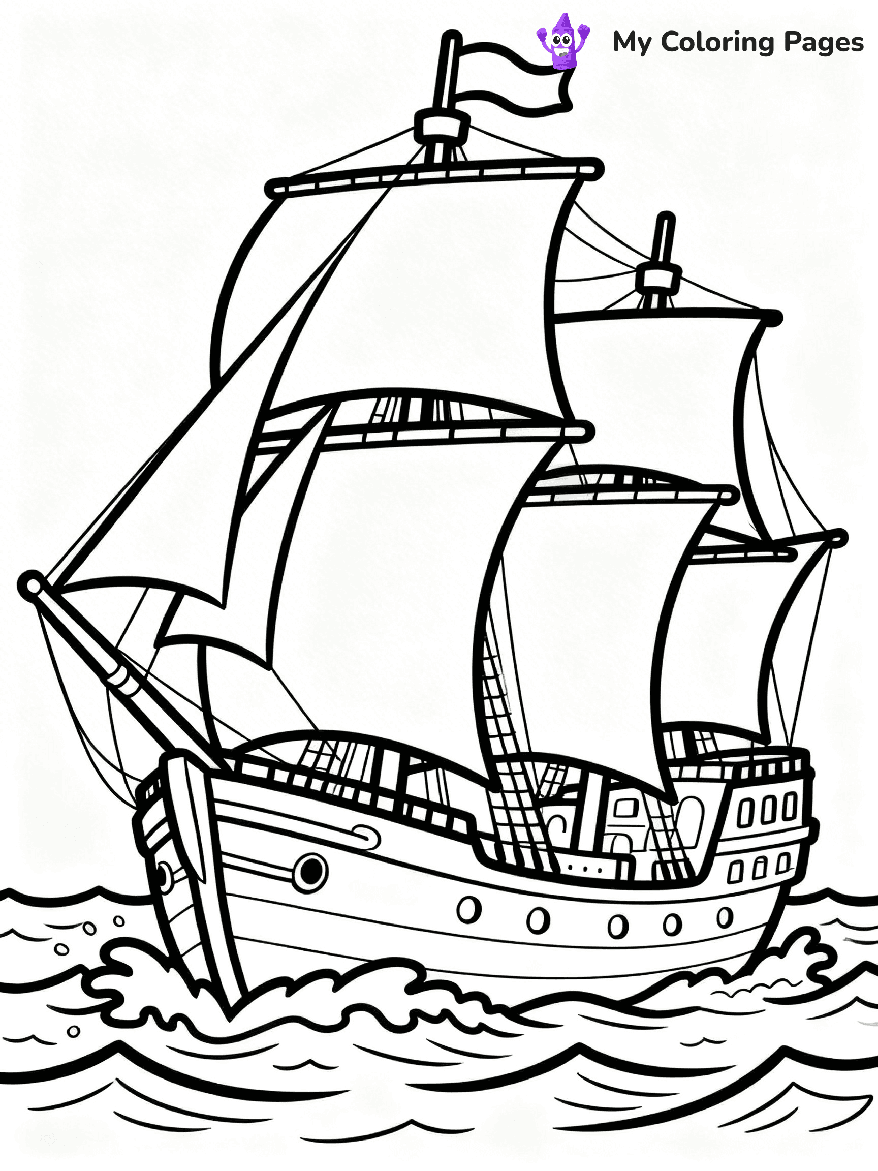 Columbus Day Coloring Pages - 4