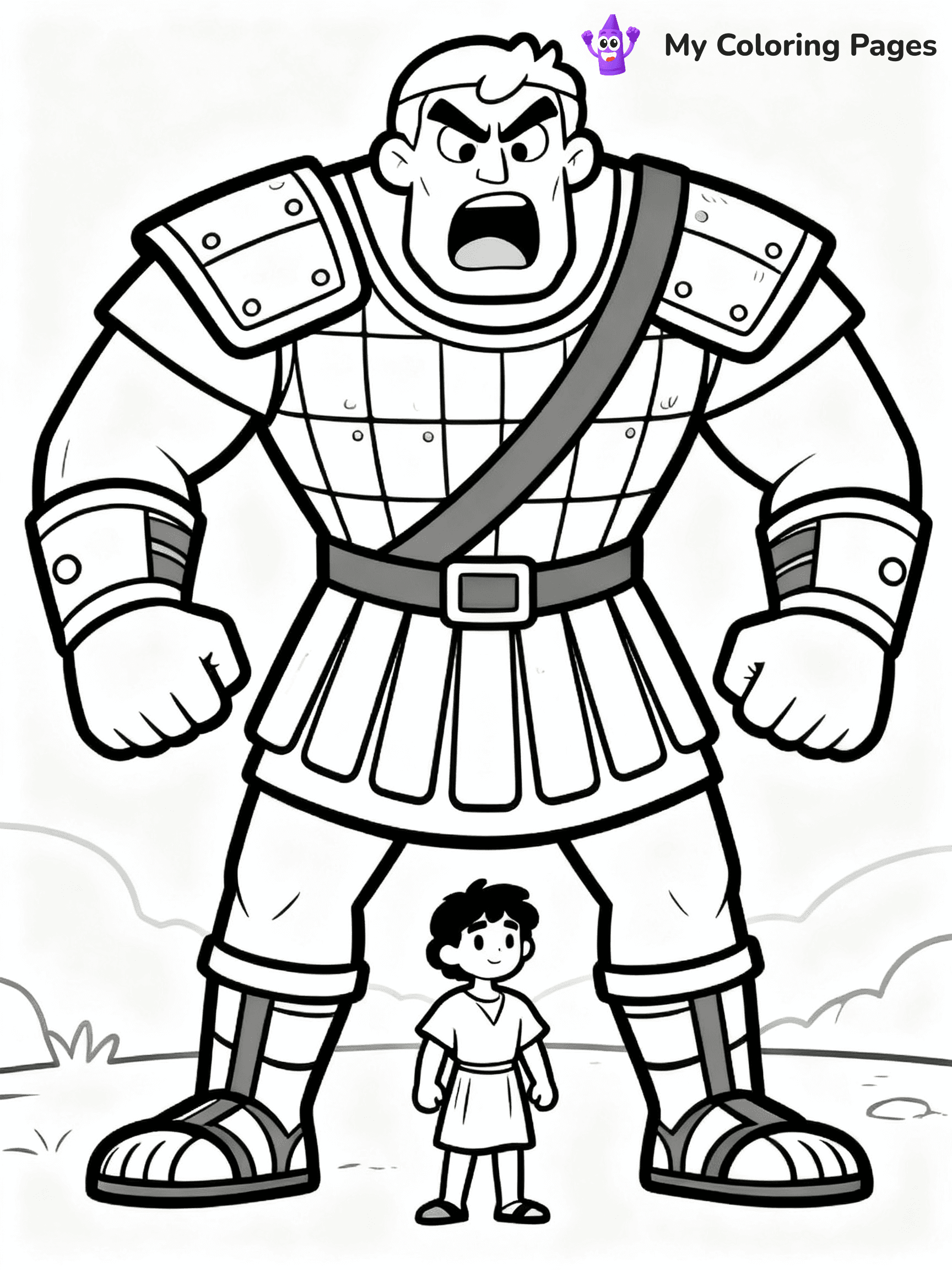 David And Goliath Coloring Pages - 36